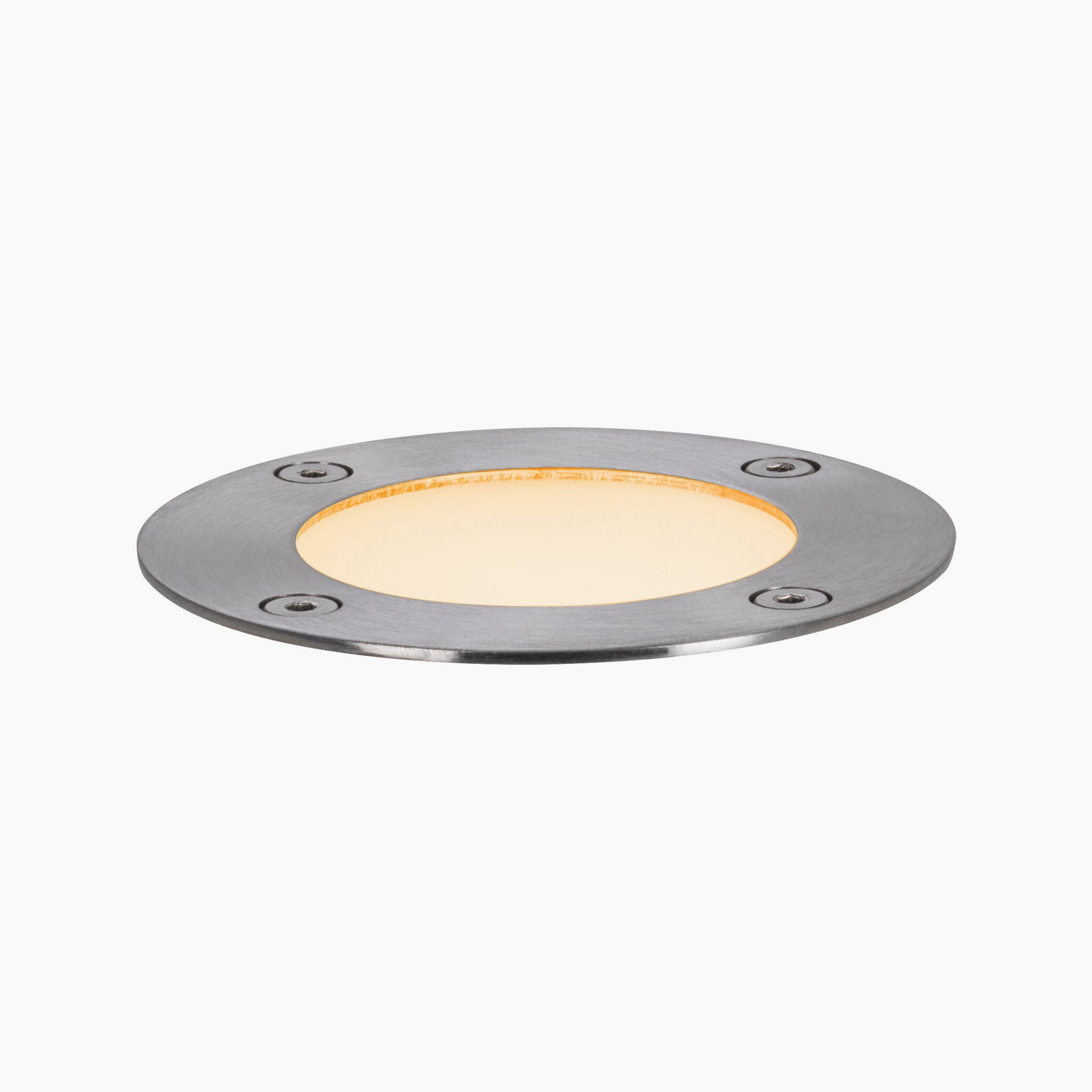 The Paulmann - Plug & Shine Insect Friendly Outdoor 4.5W LED Recessed Floor Individual Spotlight in Anthracite features a warm white light that creates an inviting glow, and its design provides efficient illumination without attracting insects.