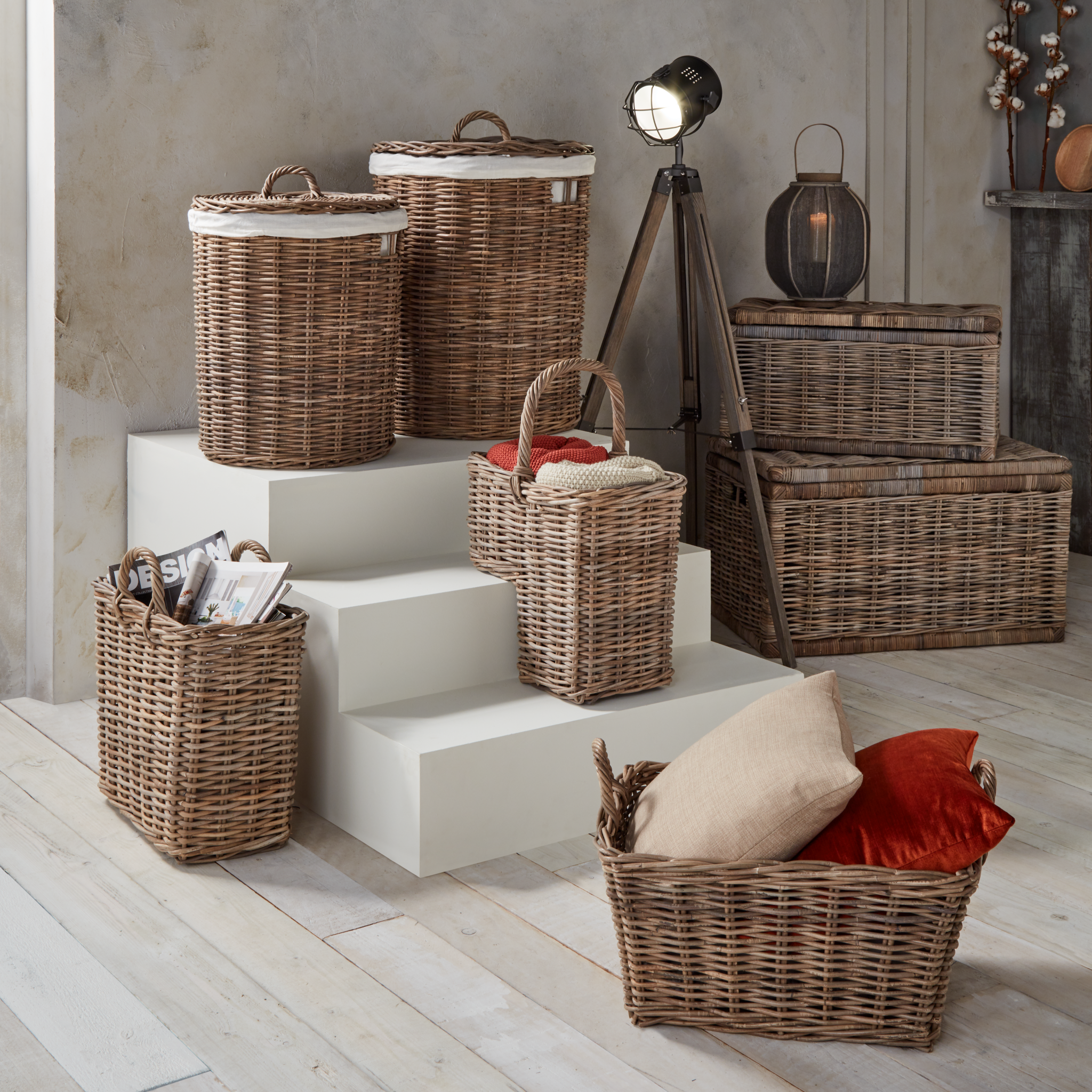 Bali Grey Kubu Set of 2 Rectangular Chests