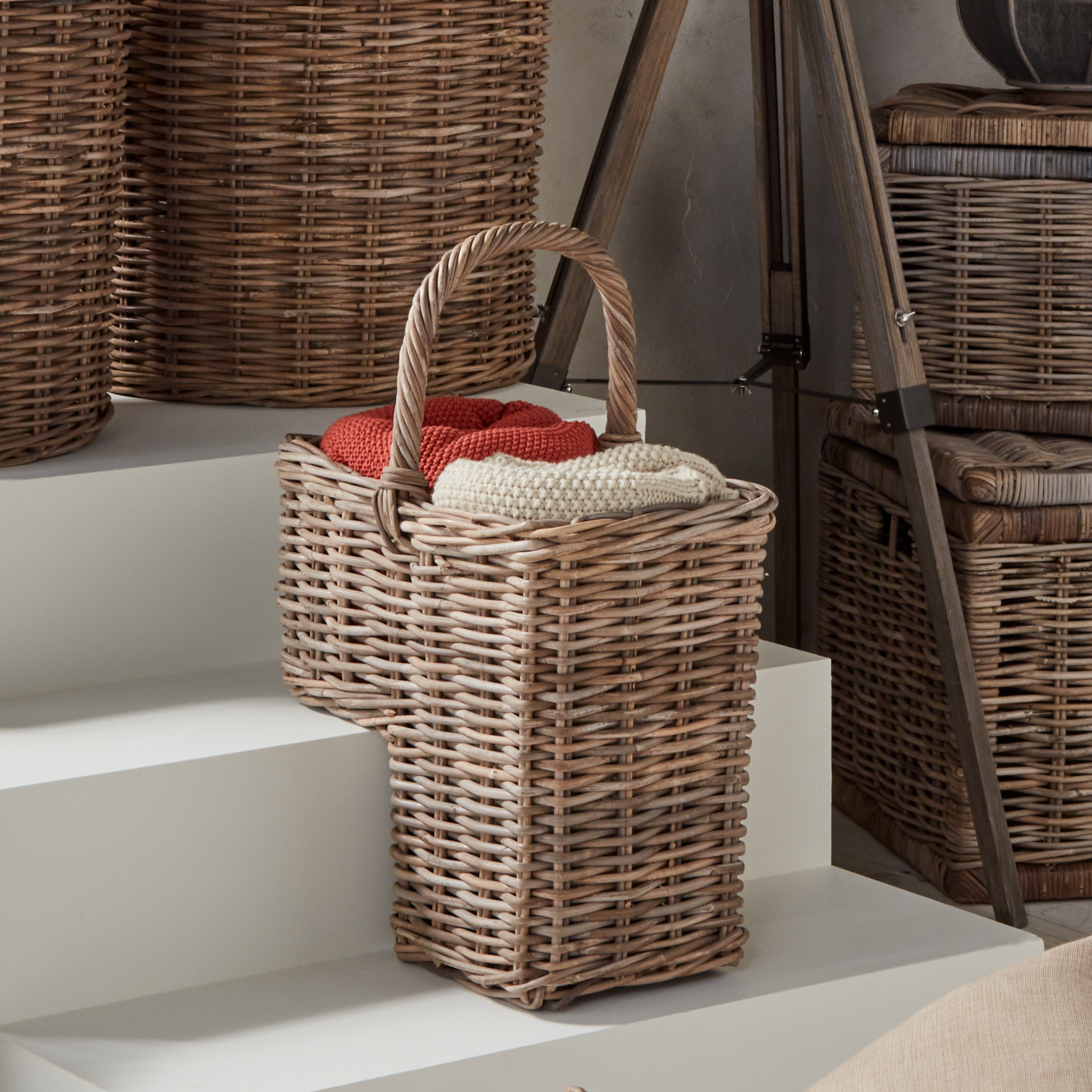 Bali Grey Kubu Stair Basket