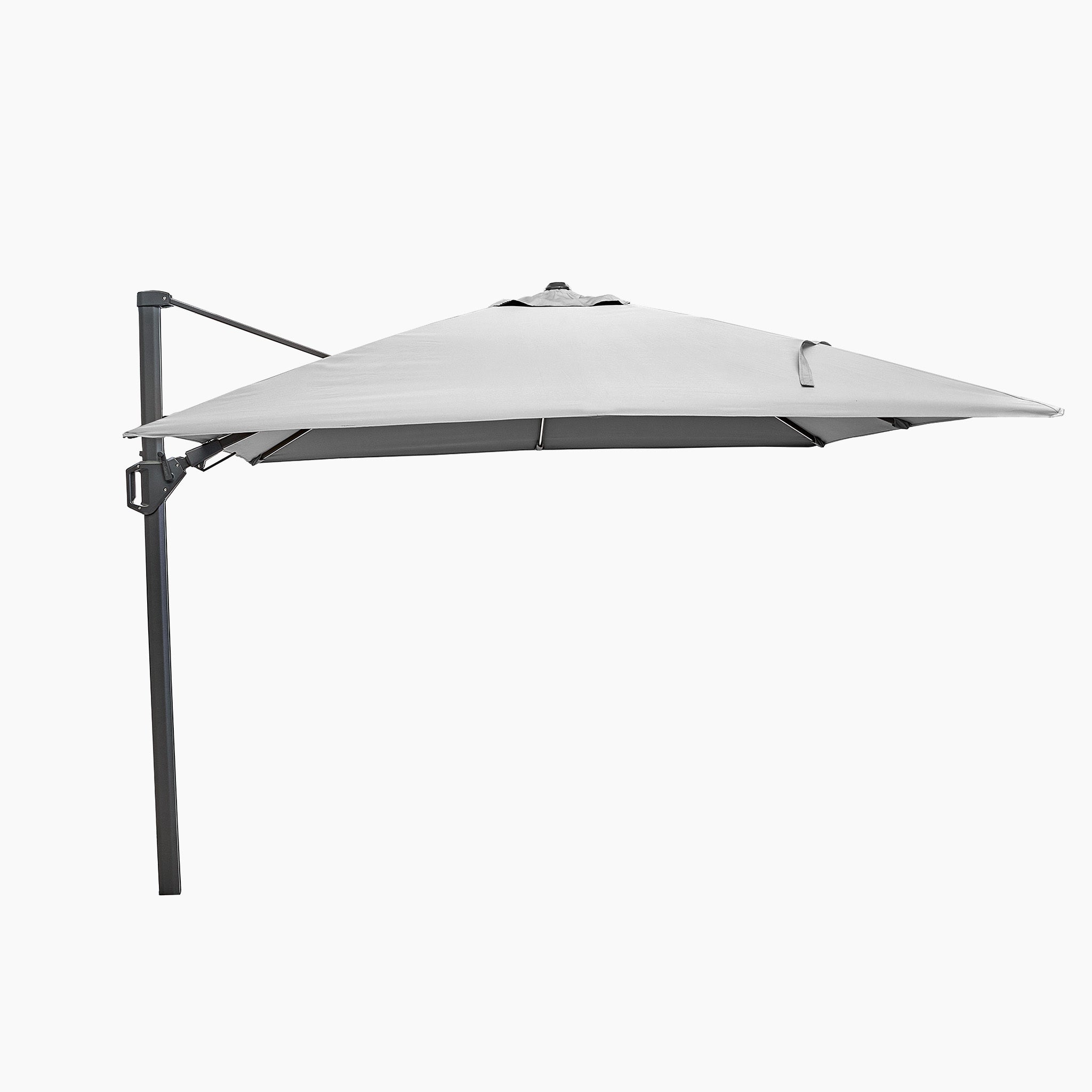 Glow Challenger T2 3m Square Cantilever Parasol in Grey