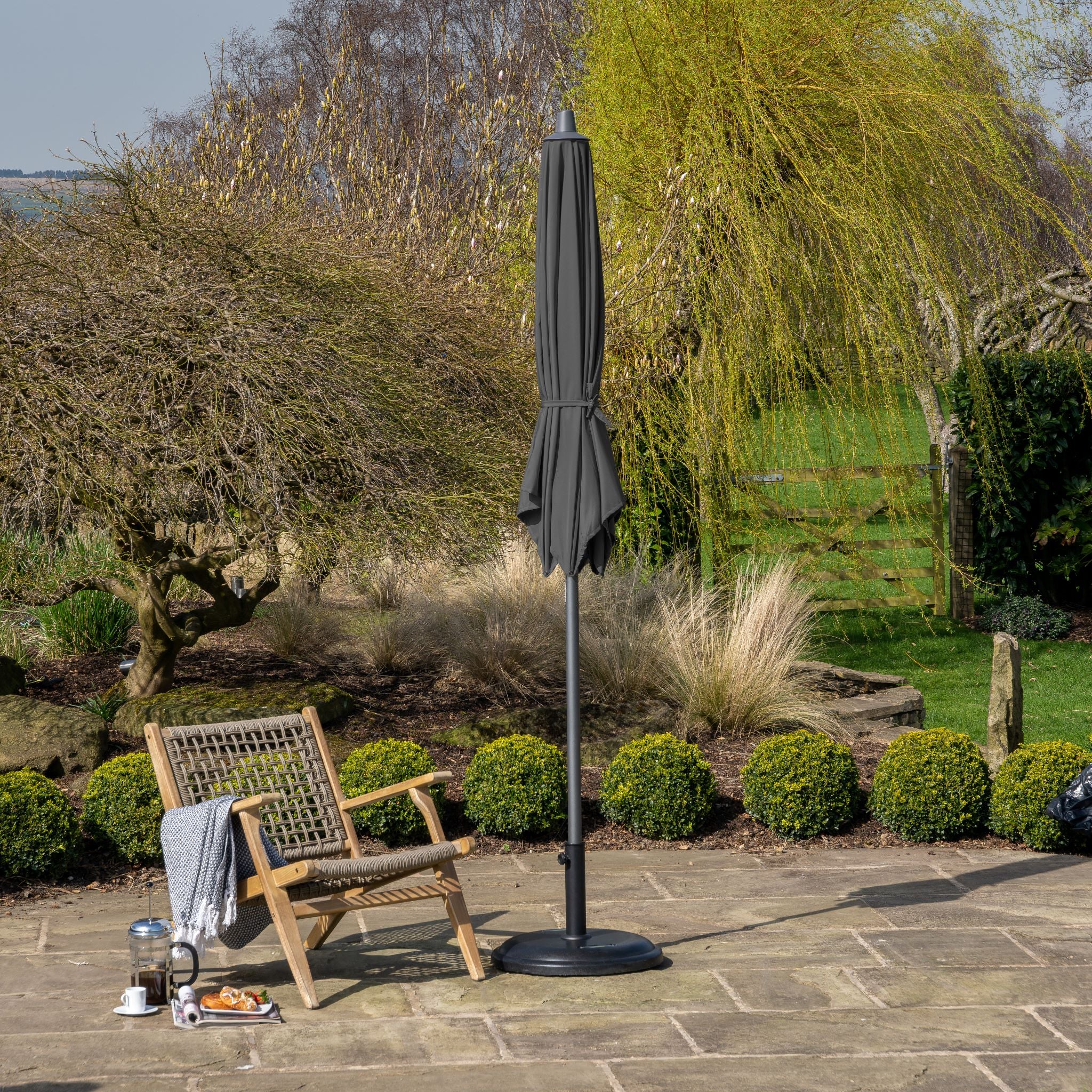 Riva 2.5m Round Anthracite Parasol