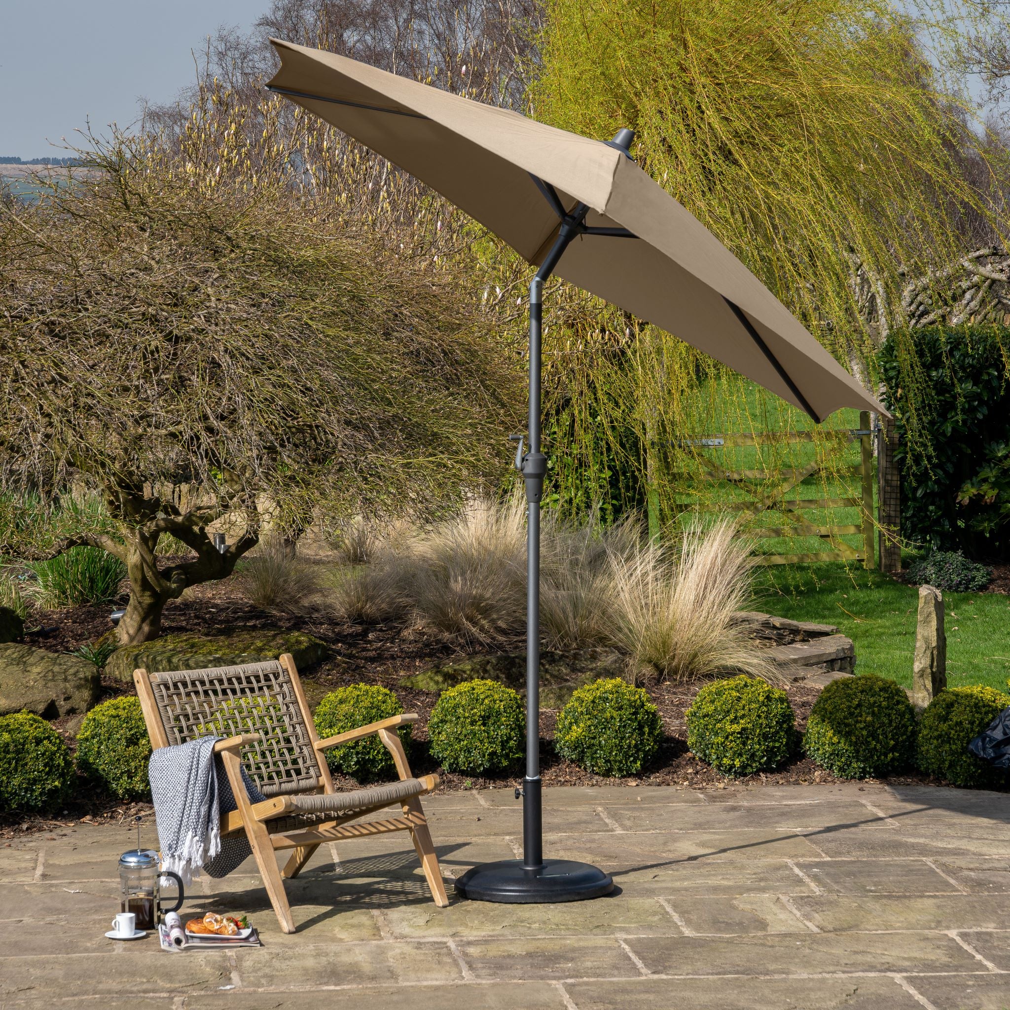 Riva 2.5m Round Taupe Parasol