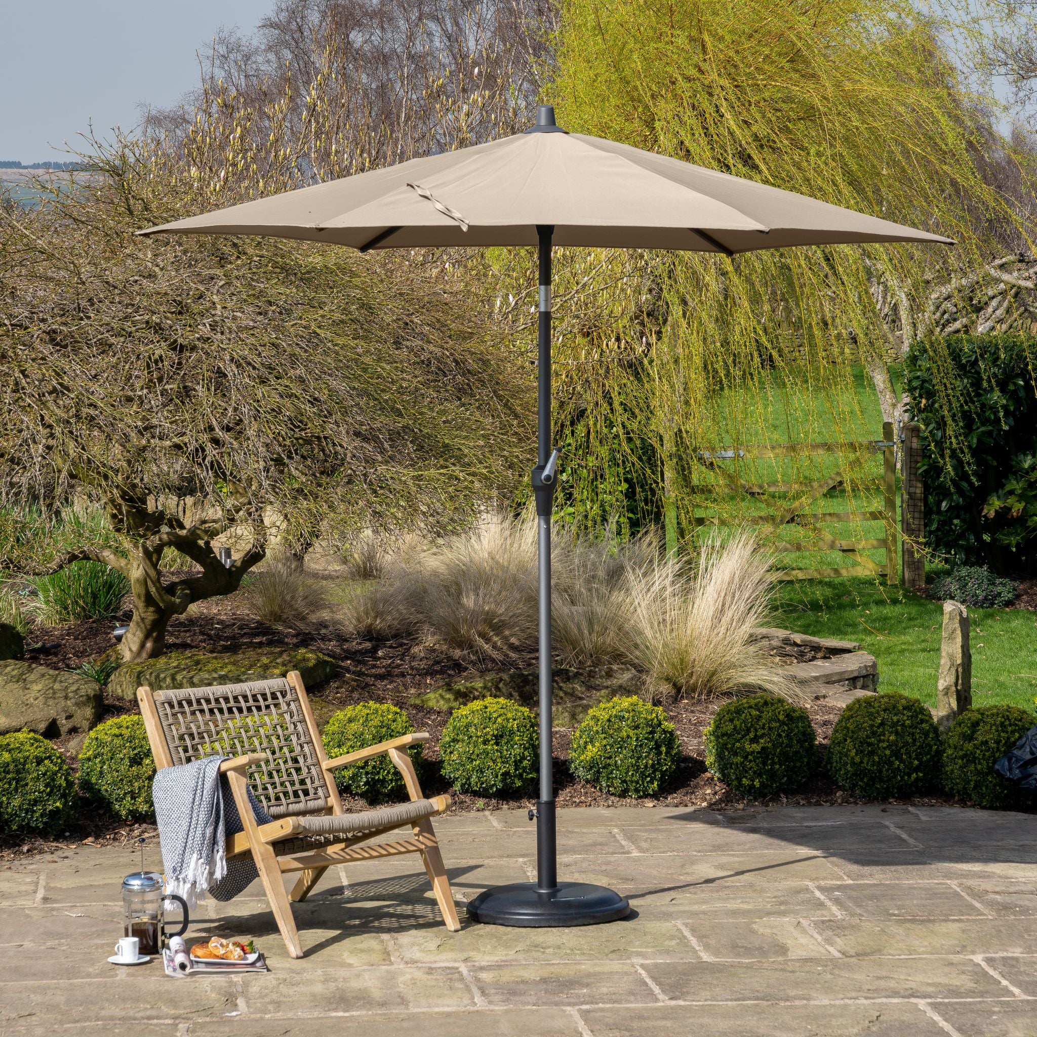 Riva 2.5m Round Taupe Parasol