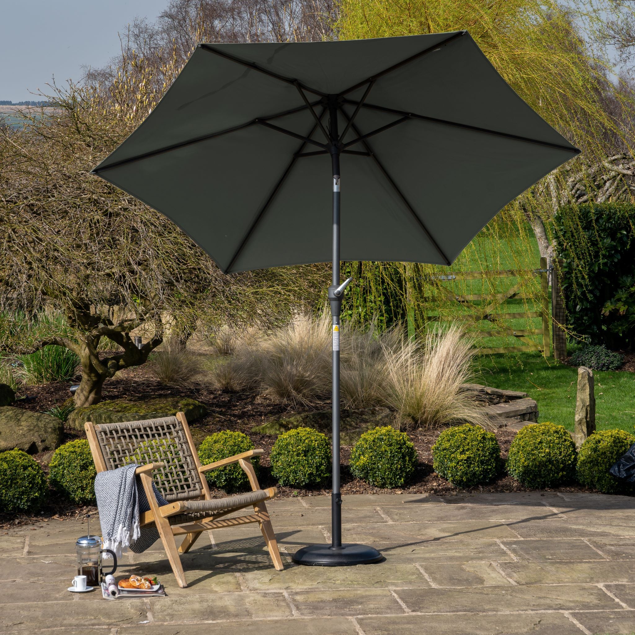 Riva 3m Round Green Parasol