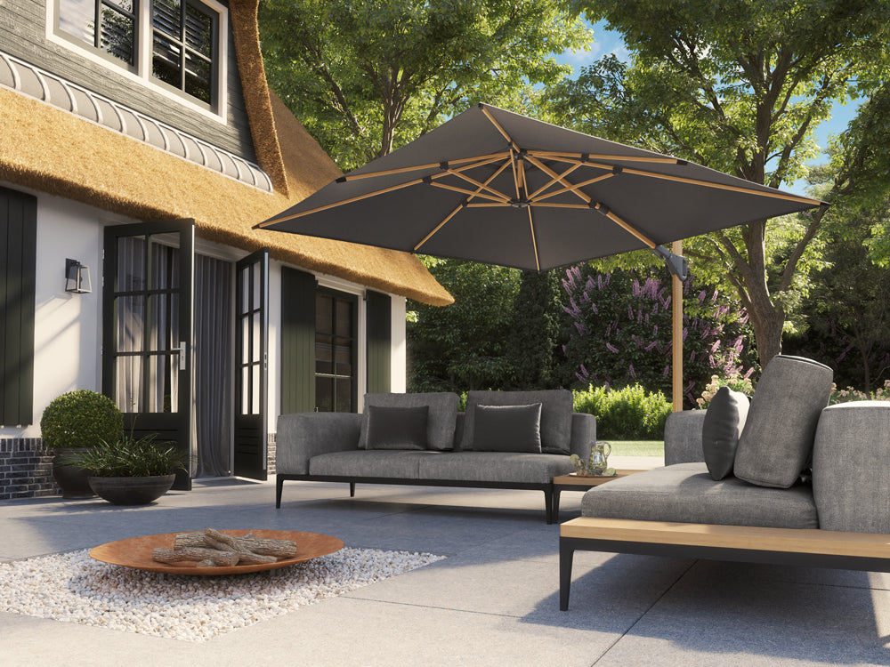 Challenger T2 Oak 3m Cantilever Square Parasol in Anthracite
