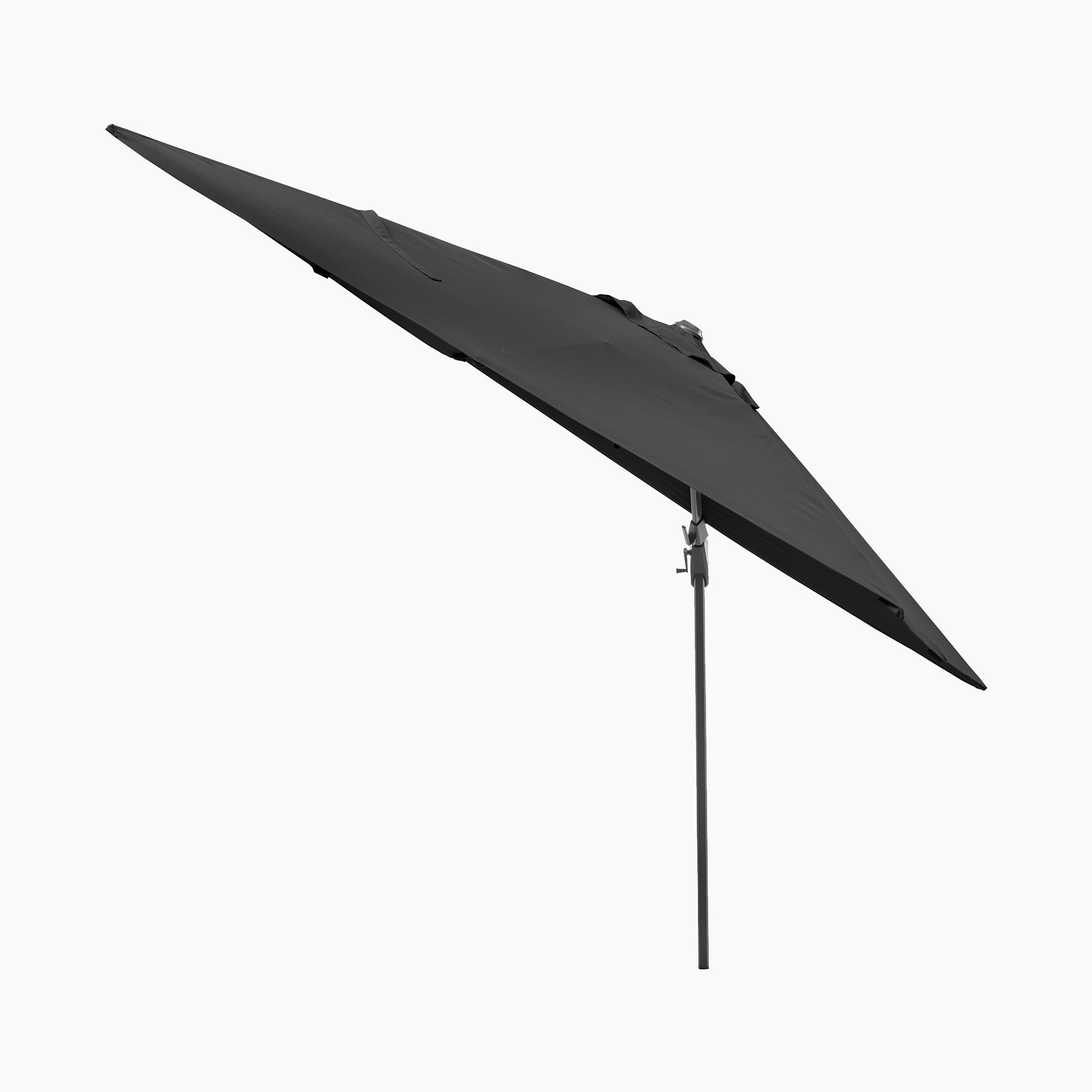 The Pacific Lifestyle Voyager T2 2.7m square cantilever parasol in anthracite with a 90kg granite base is shown from the side against a plain white background.