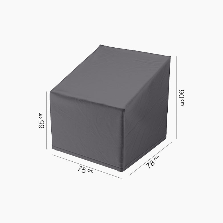 AeroCover - High Back Lounge Chair Cover 75x78x90cm, with a 65 cm sloped side, offers great protection for outdoor furniture—ideal for shielding high back lounge chairs.