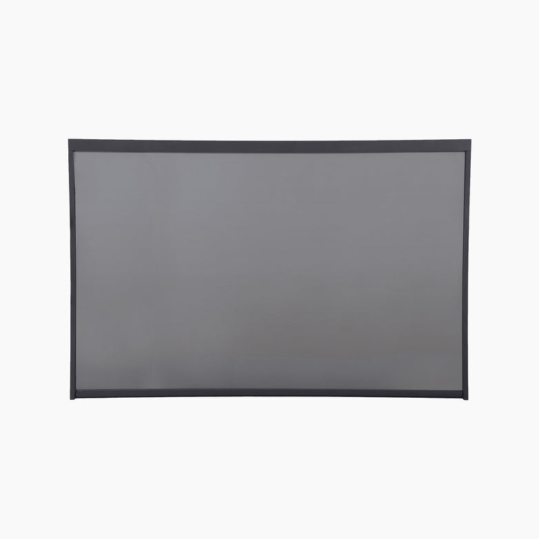 The Abierto 3m Electric Blind is a flat, rectangular projector screen with a black border, shown on a plain white background.