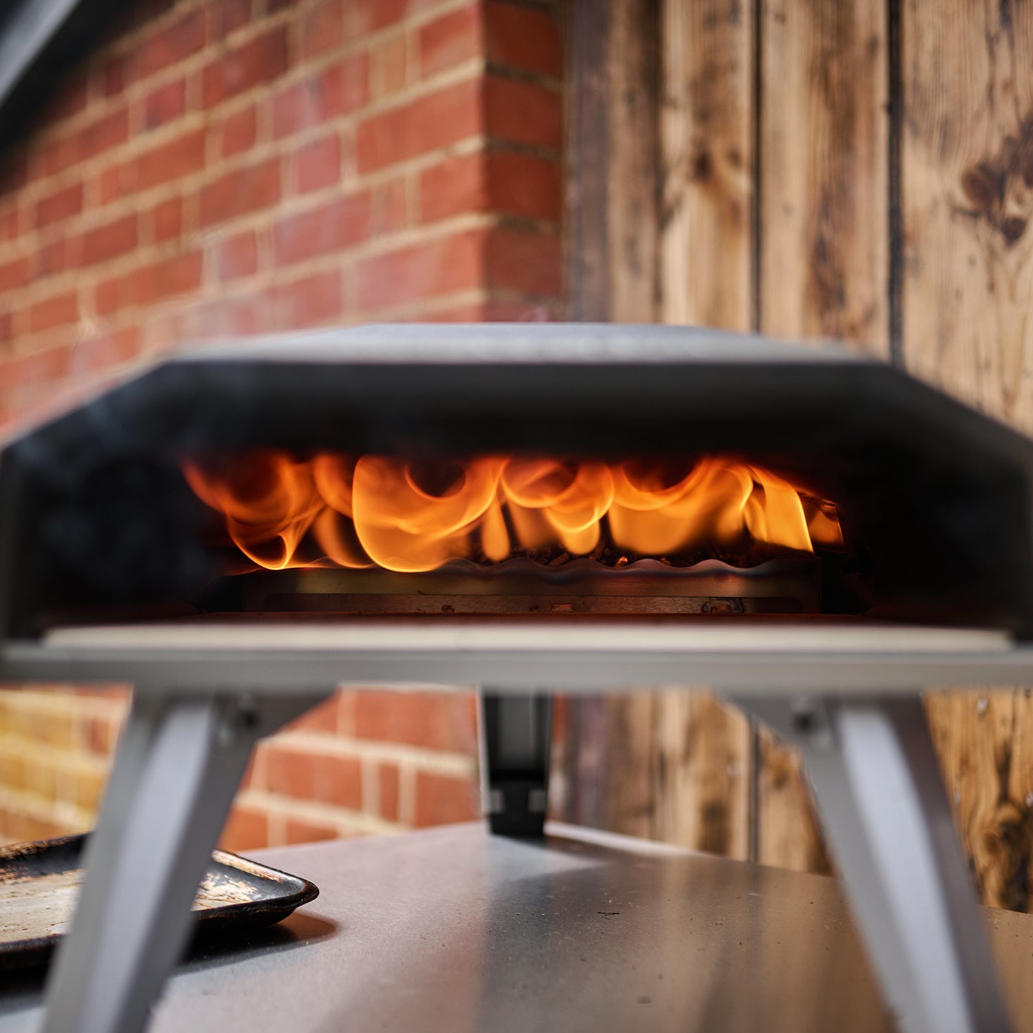 Juno 12" Pizza Oven Bundle with Gas Burner, Stainless Steel Pizza Peel and Cover