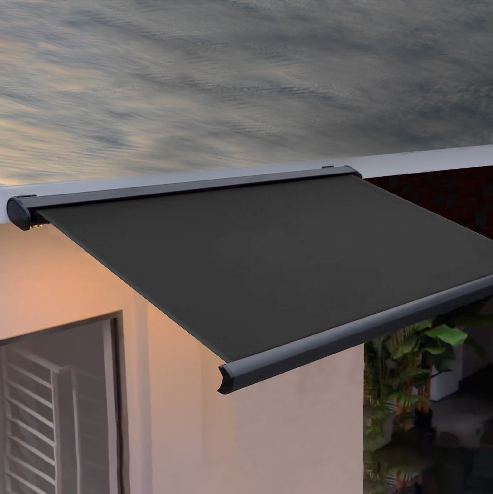 4m x 3m Electric Motorised Awning in Grey