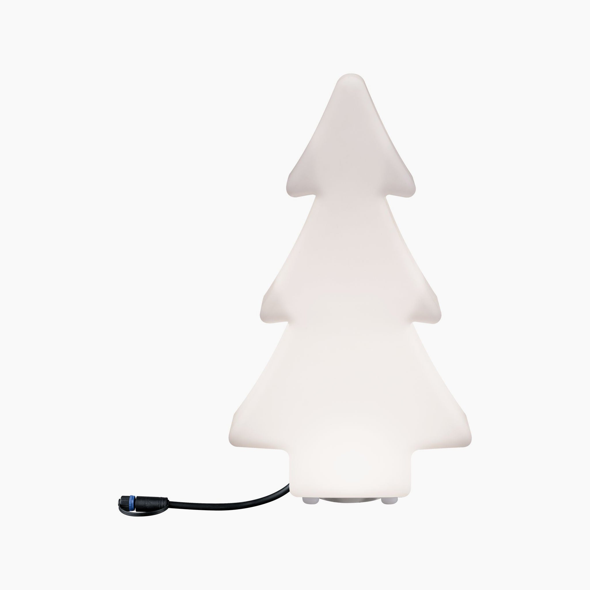 Brighten up your outdoor spaces with the Paulmann - Plug & Shine Outdoor Christmas Tree 2.8W LED Floor Lamp in White, equipped with an easy-to-install black power cord and ground spike. This illuminated fir tree adds the perfect touch to your holiday décor.