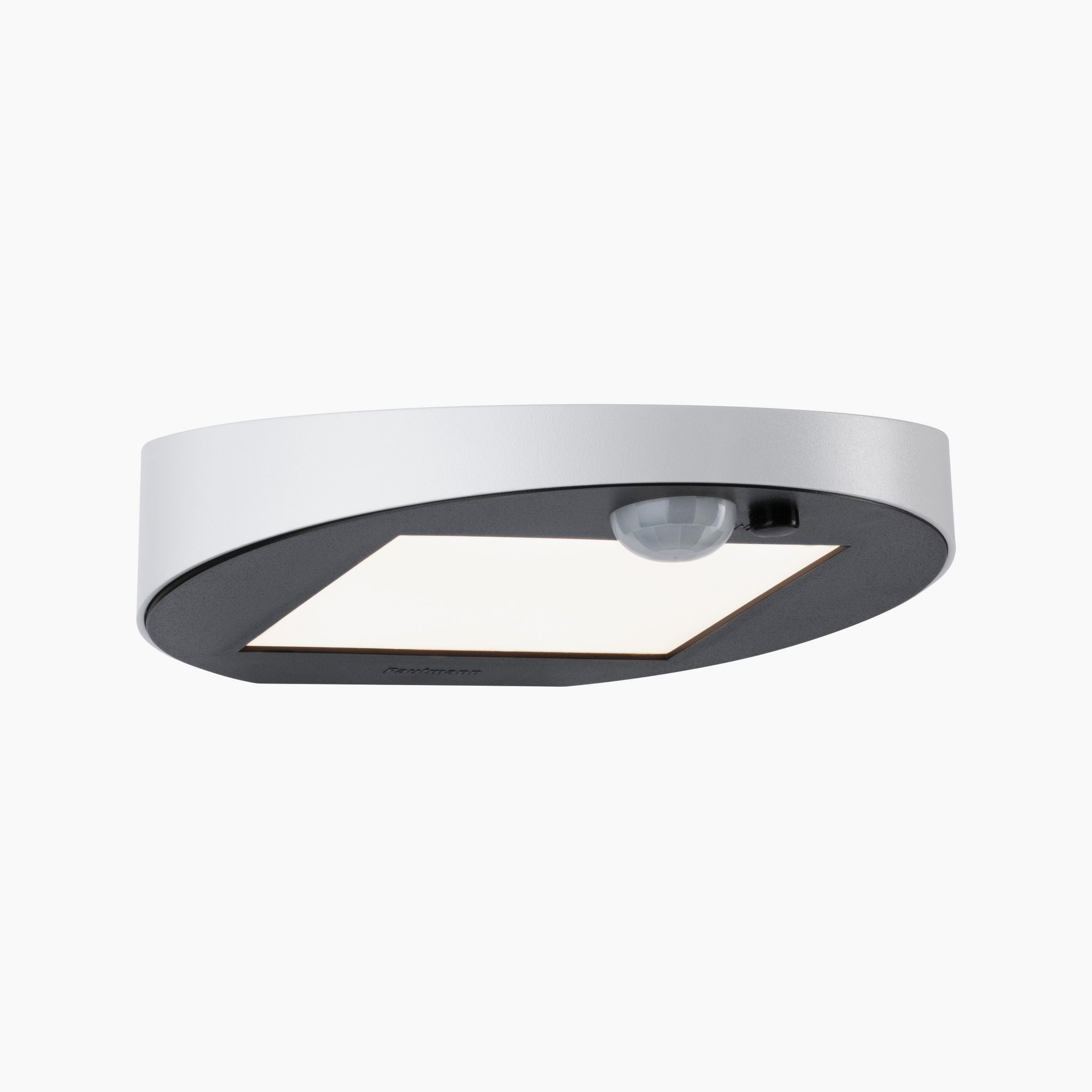 The Paulmann Outdoor Ryse 1.2W LED Solar Wall Light with Motion Detection in White offers a sleek, minimalist design ideal for interior and exterior use, ensuring modern elegance and functionality wherever it's installed.