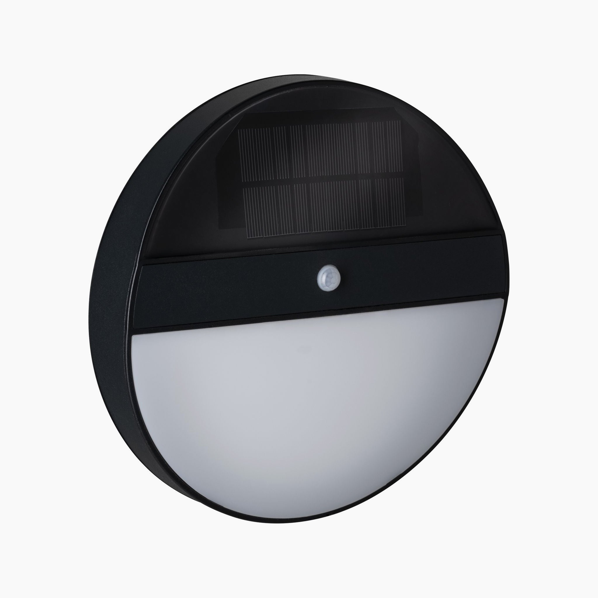 The Paulmann Outdoor Elios 1W LED Solar Wall Light in anthracite is designed for exterior walls, incorporating advanced solar technology and a motion sensor on the front.