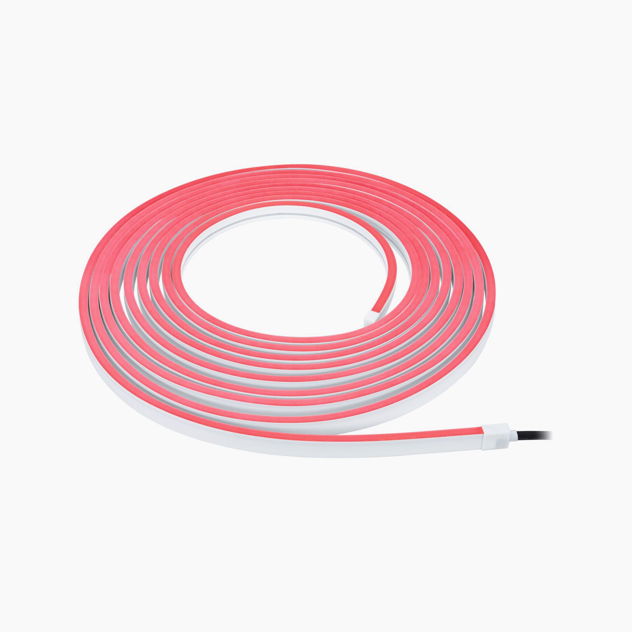 The Paulmann - Plug & Shine Outdoor 48W LED 10m Smooth Strip with Smart Home Zigbee 3.0 in RGBW, perfect for garden illumination, is highlighted against a white background.