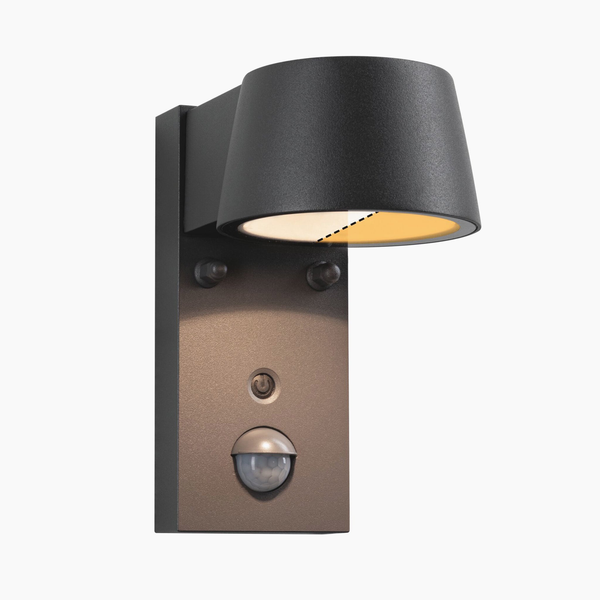The Paulmann Outdoor Capea 8W LED Wall Light in Anthracite offers modern, insect-friendly illumination and includes a motion detector subtly located beneath the fixture.