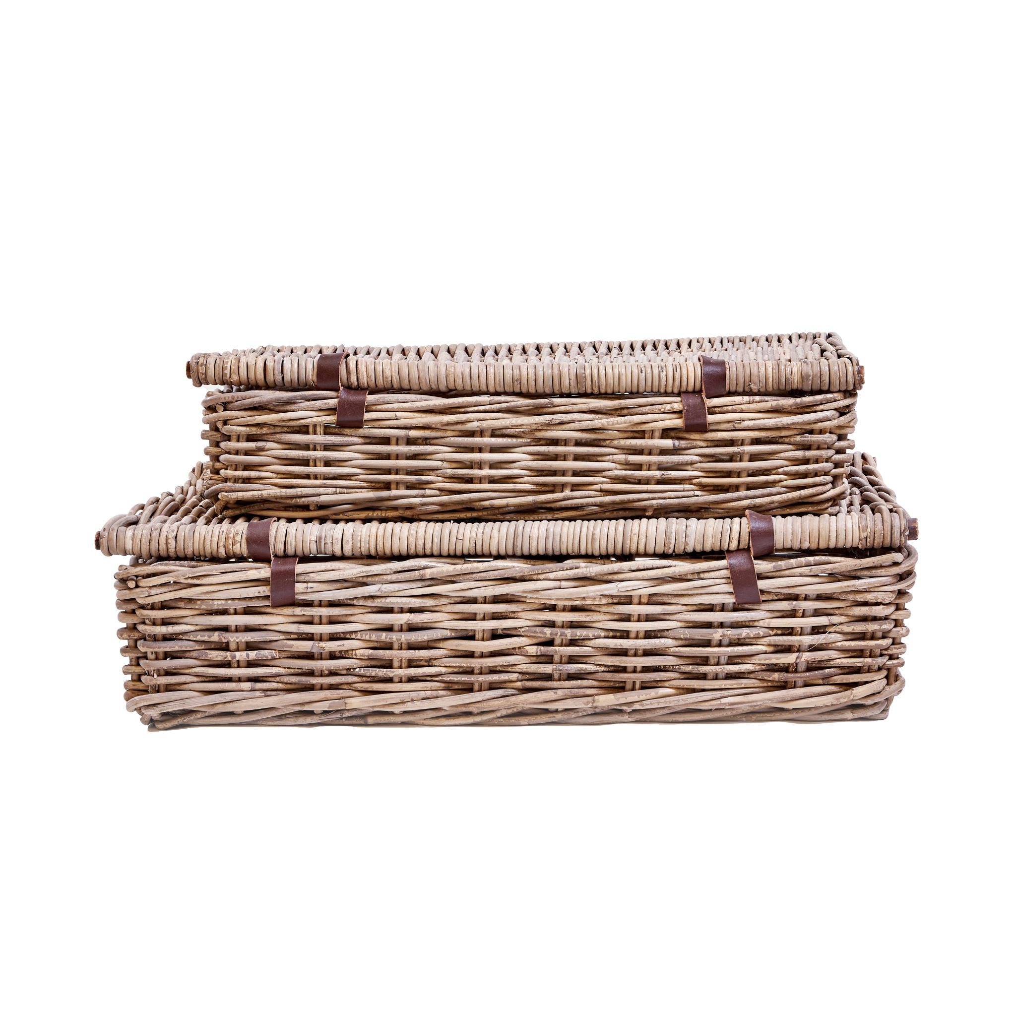 Grey Kubu Set of 2 Rectangular Underbed Storage
