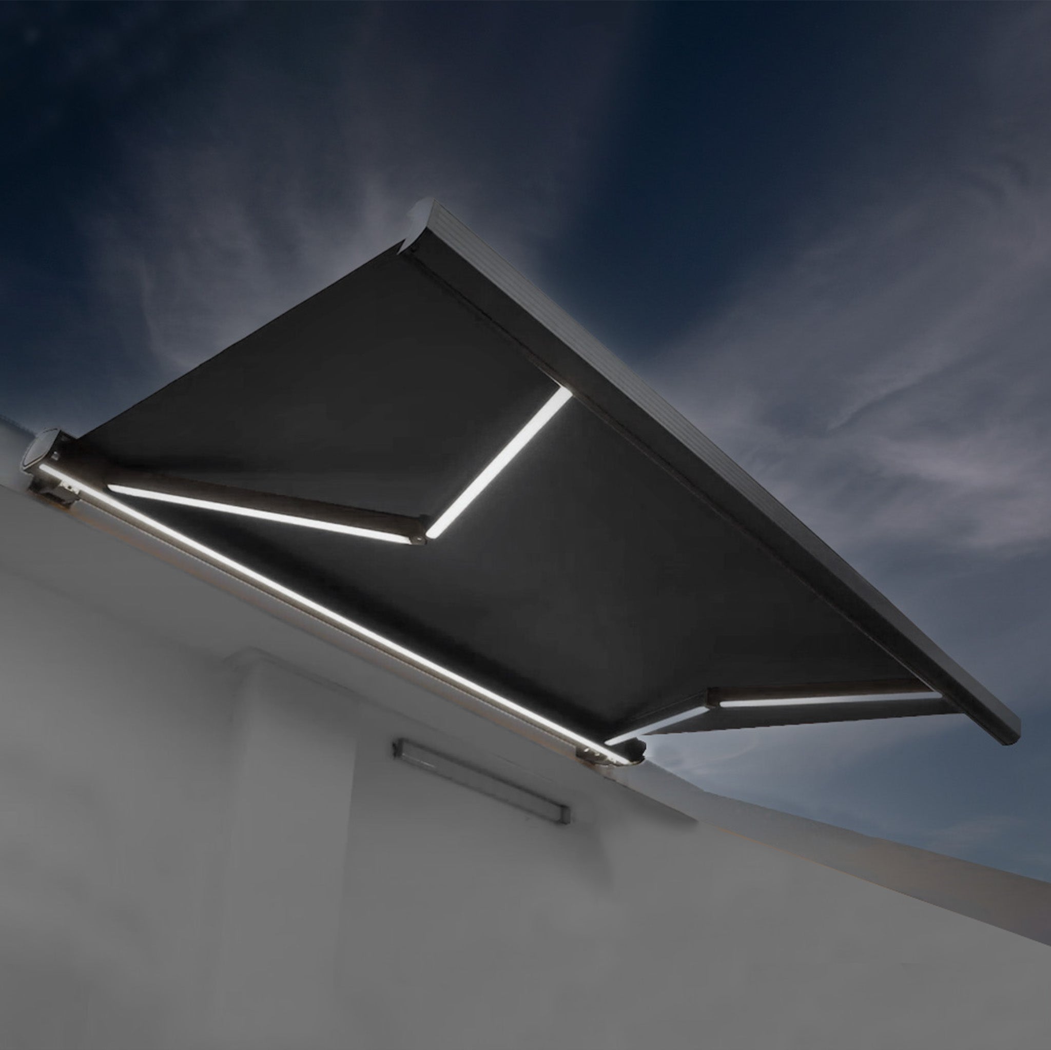 4m x 3m Electric Motorised Awning in Grey