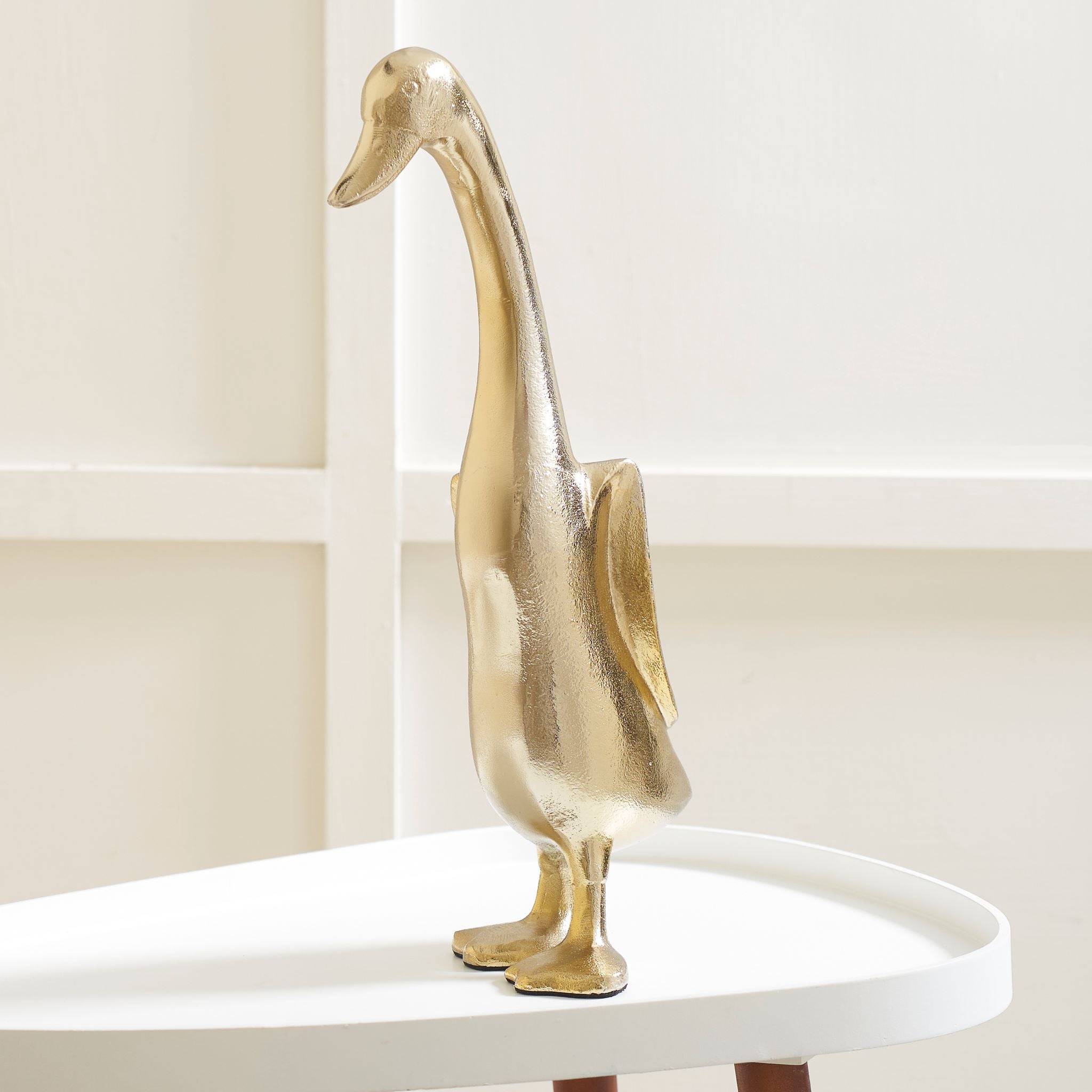 Gold Metal Large Duck Statue