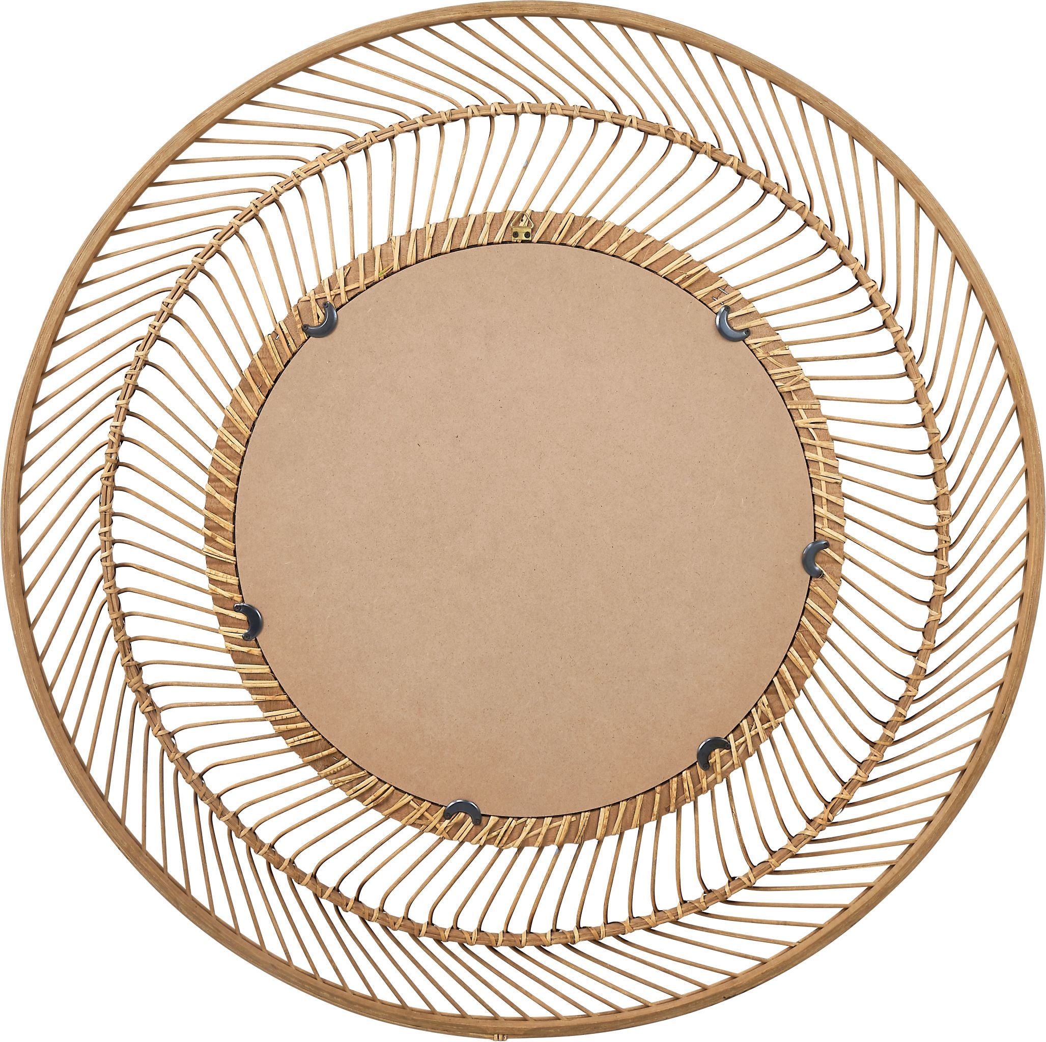 Bamboo Round Wall Mirror Large