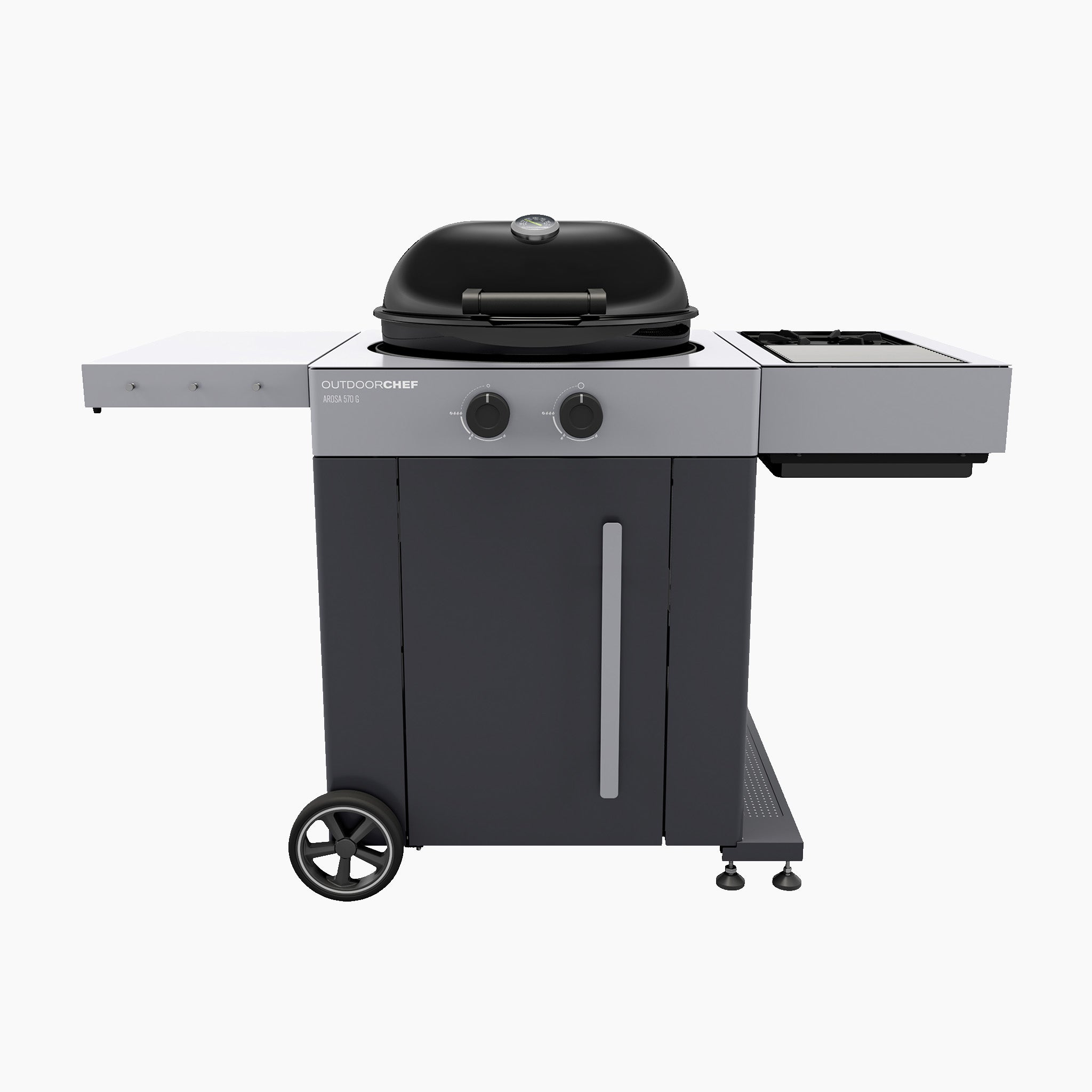 Arosa 570 G Evo Grey Steel Gas Kettle Barbecue