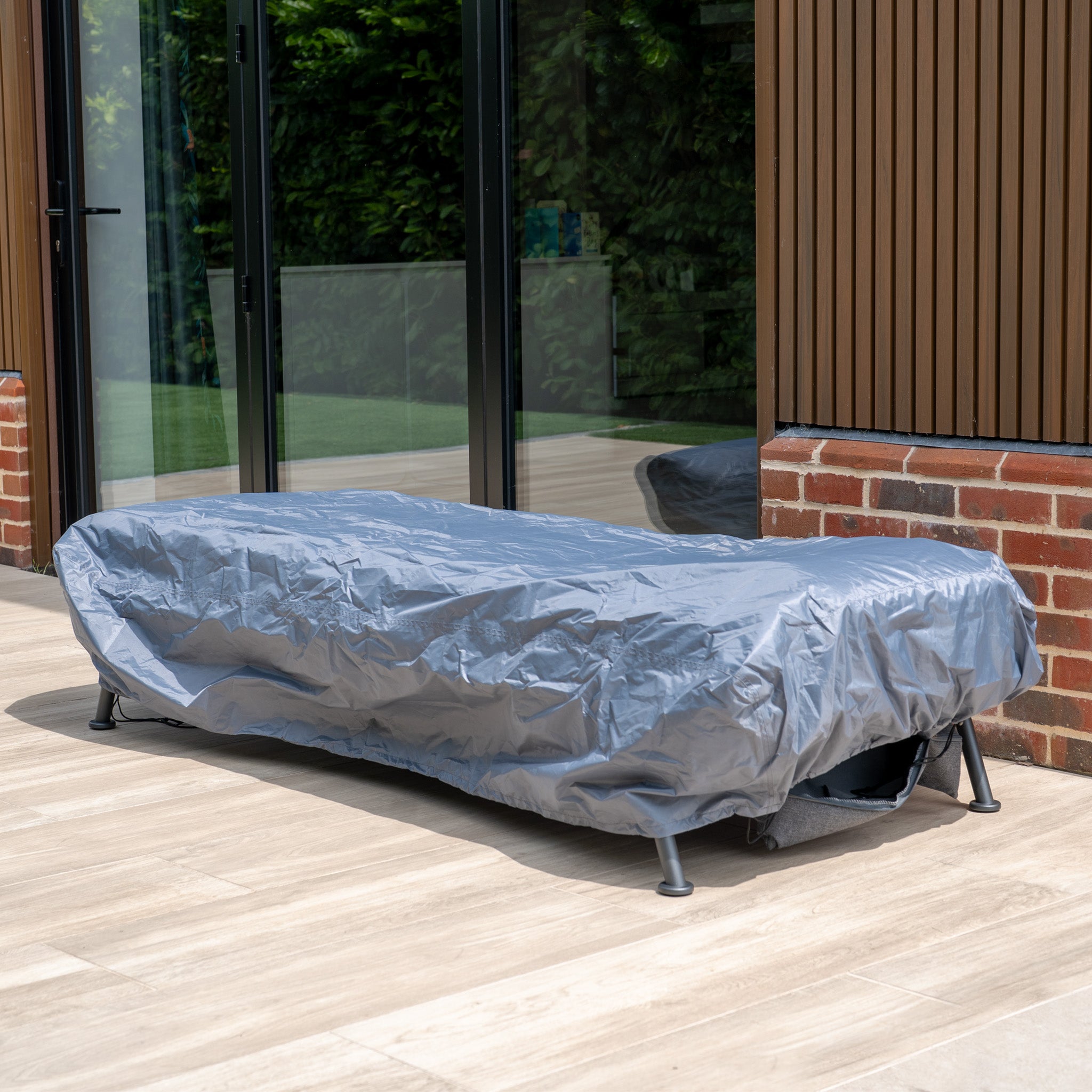 Alba 3 Seat Sofa with Sun Lounger Feature in Charcoal