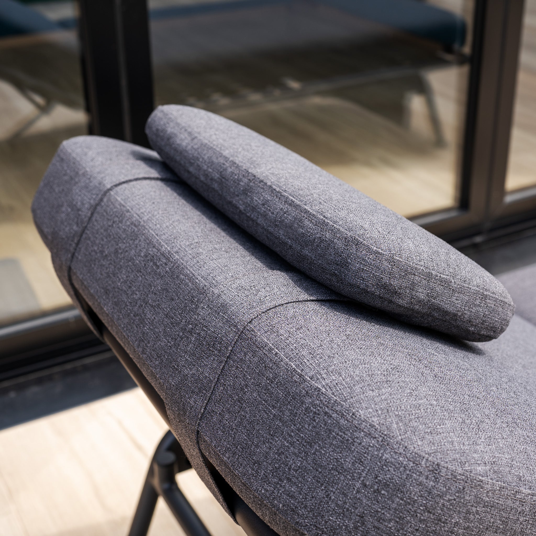 Alba 3 Seat Sofa with Sun Lounger Feature in Charcoal