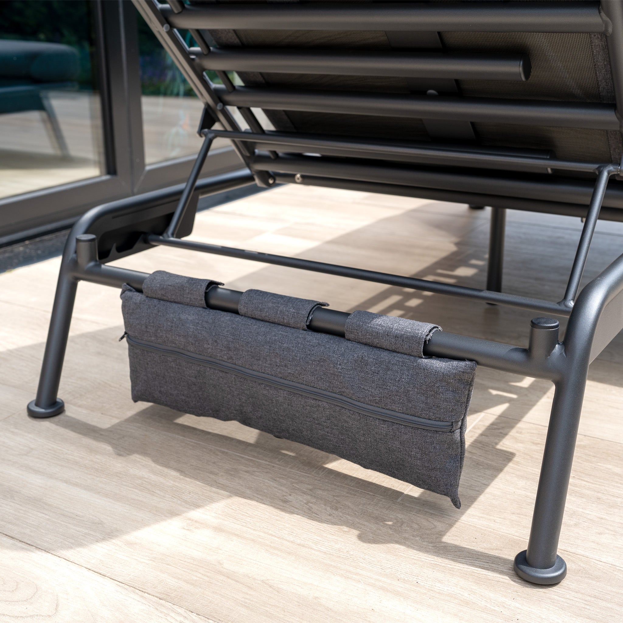 Alba 3 Seat Sofa with Sun Lounger Feature in Charcoal