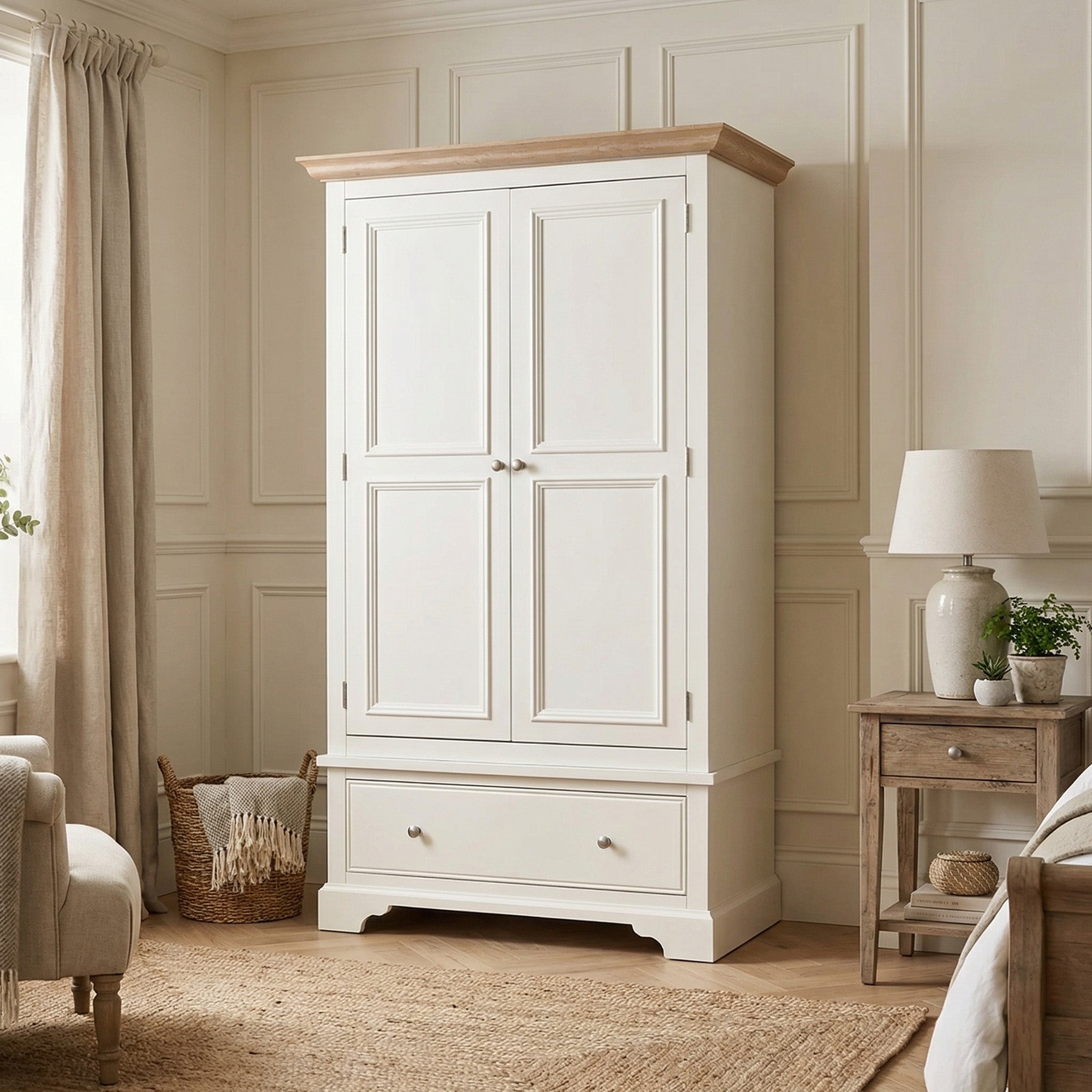 Amberley Double Wardrobe in Warm White
