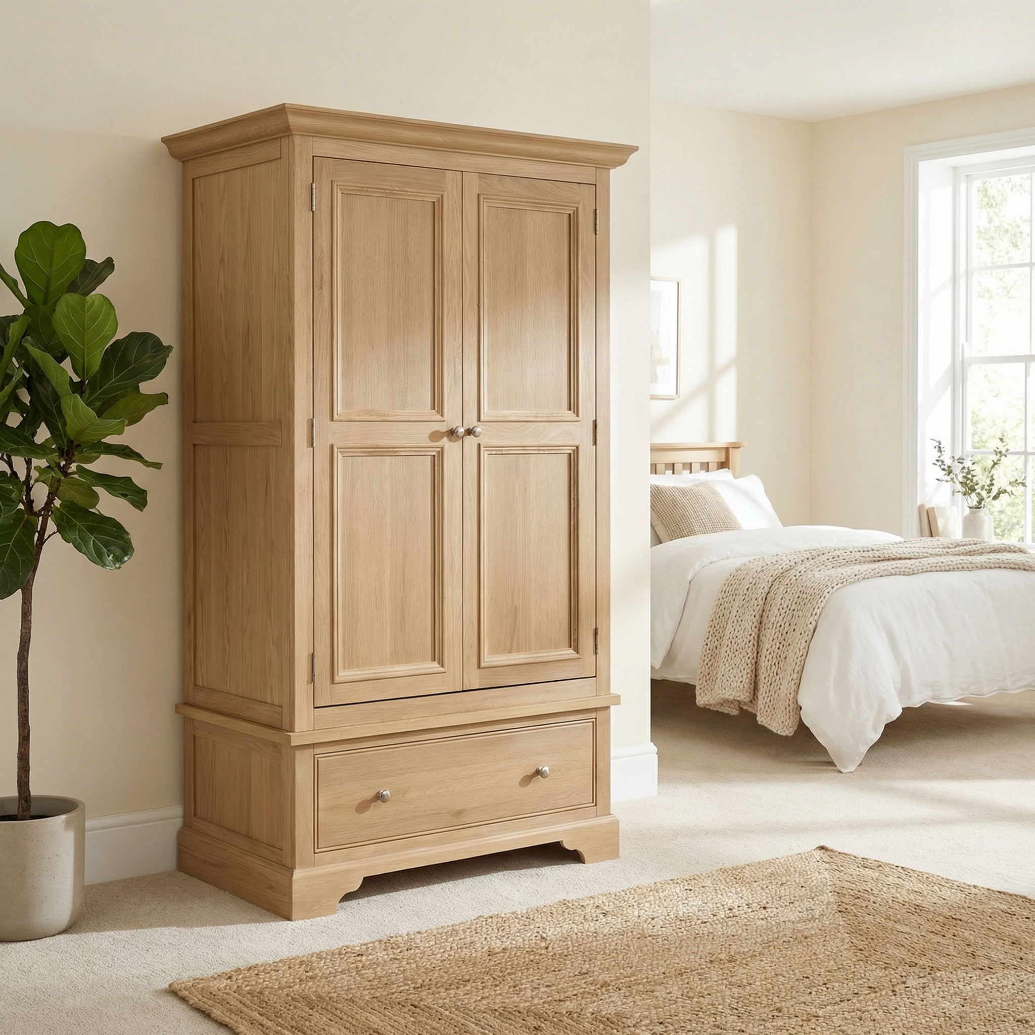 Amberley Double Wardrobe in Light Oak