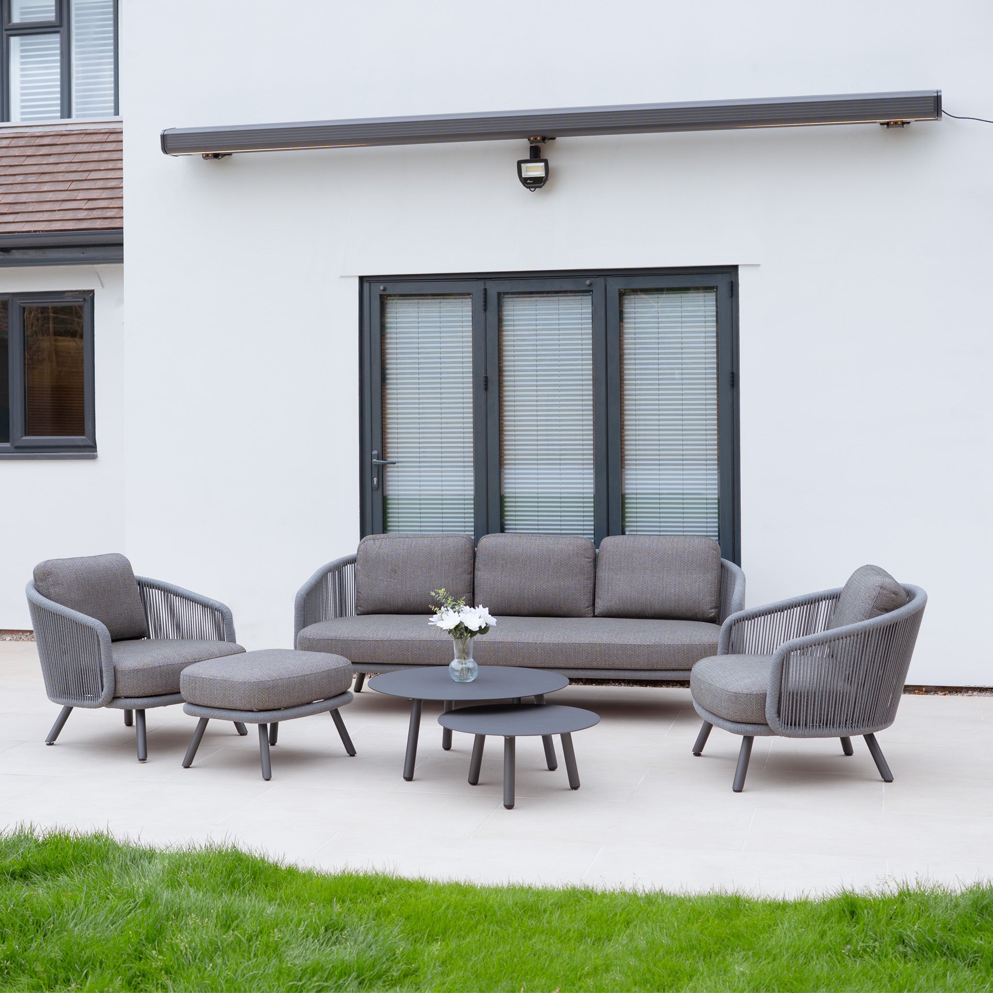 4m x 3m Electric Motorised Awning in Grey