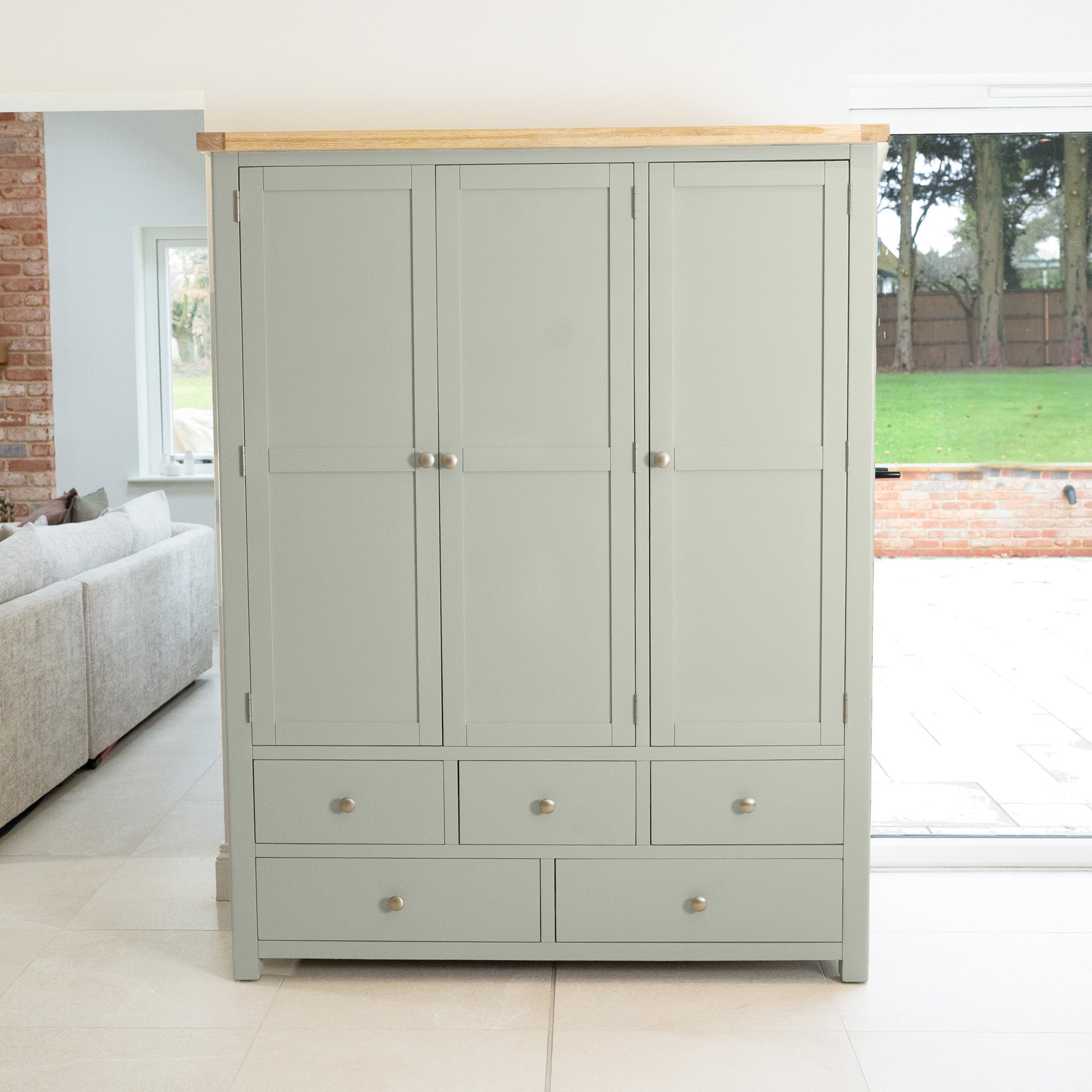 Burford Triple Larder Unit in Sage Green