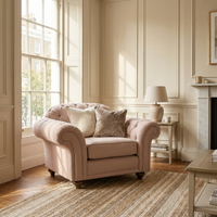 Chesterfield Armchair in Dusky Pink