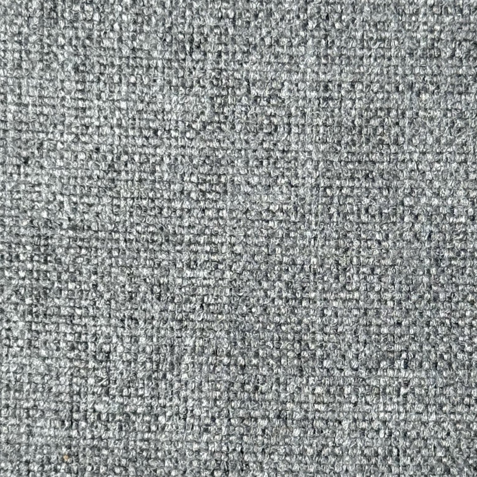 Close-up of Classic Grey Fabric, showcasing its textured, grid-like woven pattern.