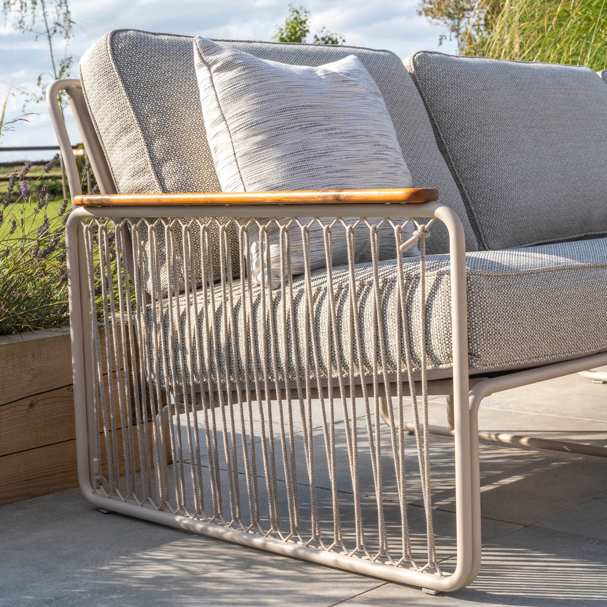 Riviera Luxury Large Outdoor Corner Group Set in Latte