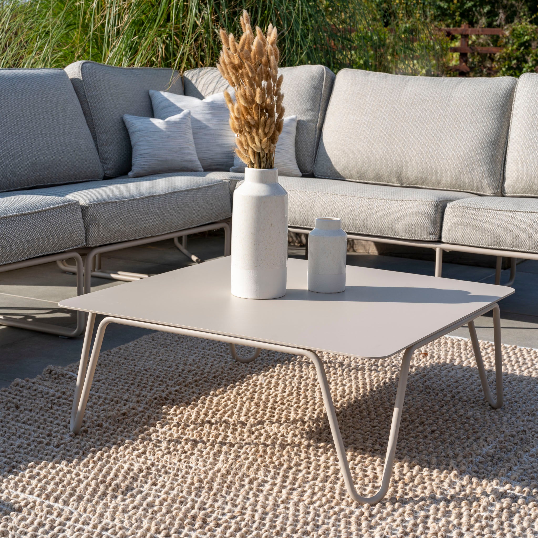 Riviera Luxury Outdoor Corner Group Set in Latte