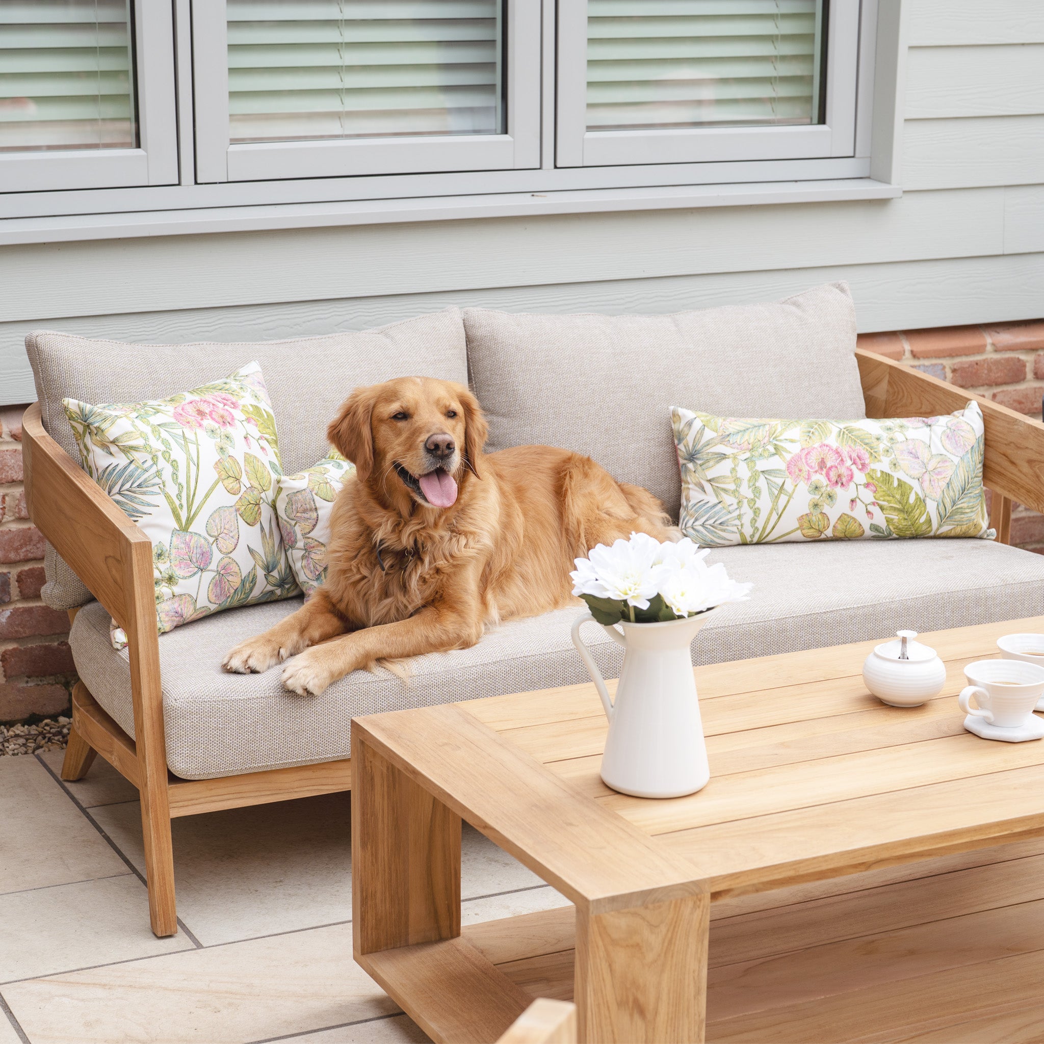Enna 3 Seat Sofa Set with Coffee Table in Fawn