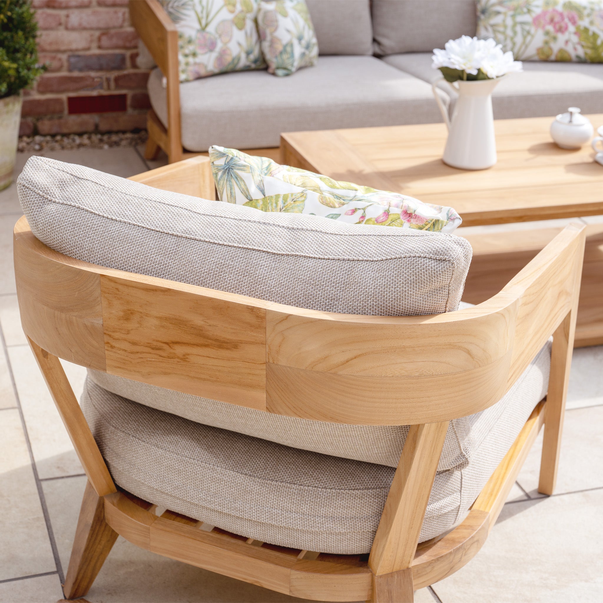 Enna 3 Seat Sofa Set with Coffee Table in Fawn