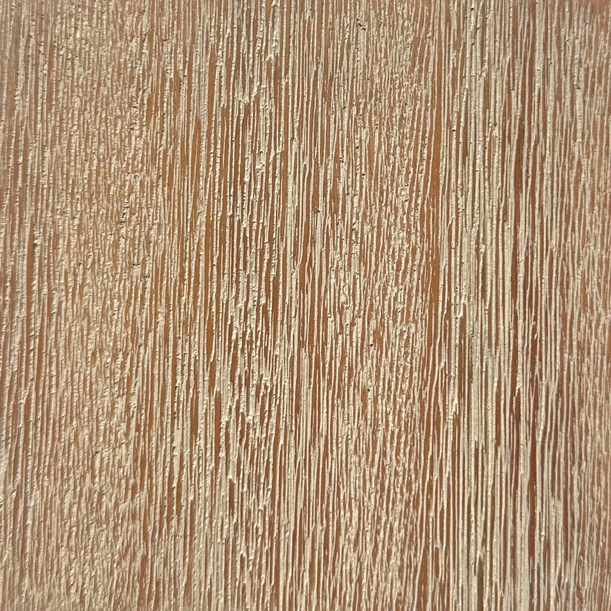 Whitewashed Mocha Swatch features a beige textured wall design with vertical grooves for a linear, wood-like pattern.