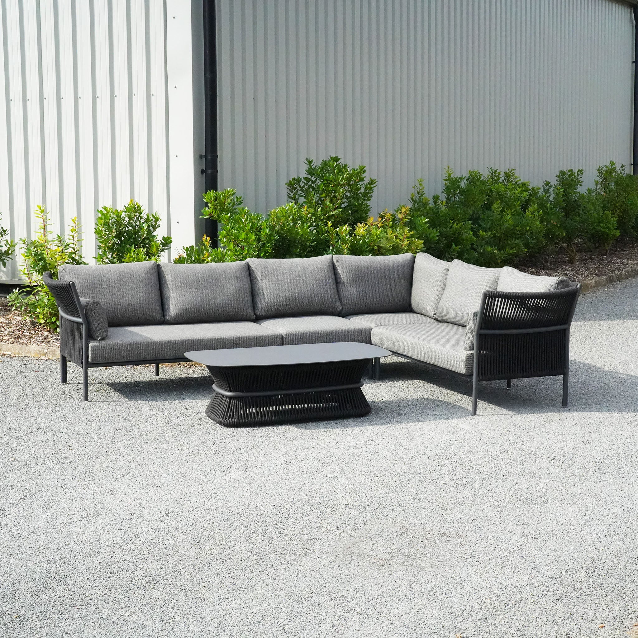 Salina Large Corner Group Set in Charcoal (Ex Display)