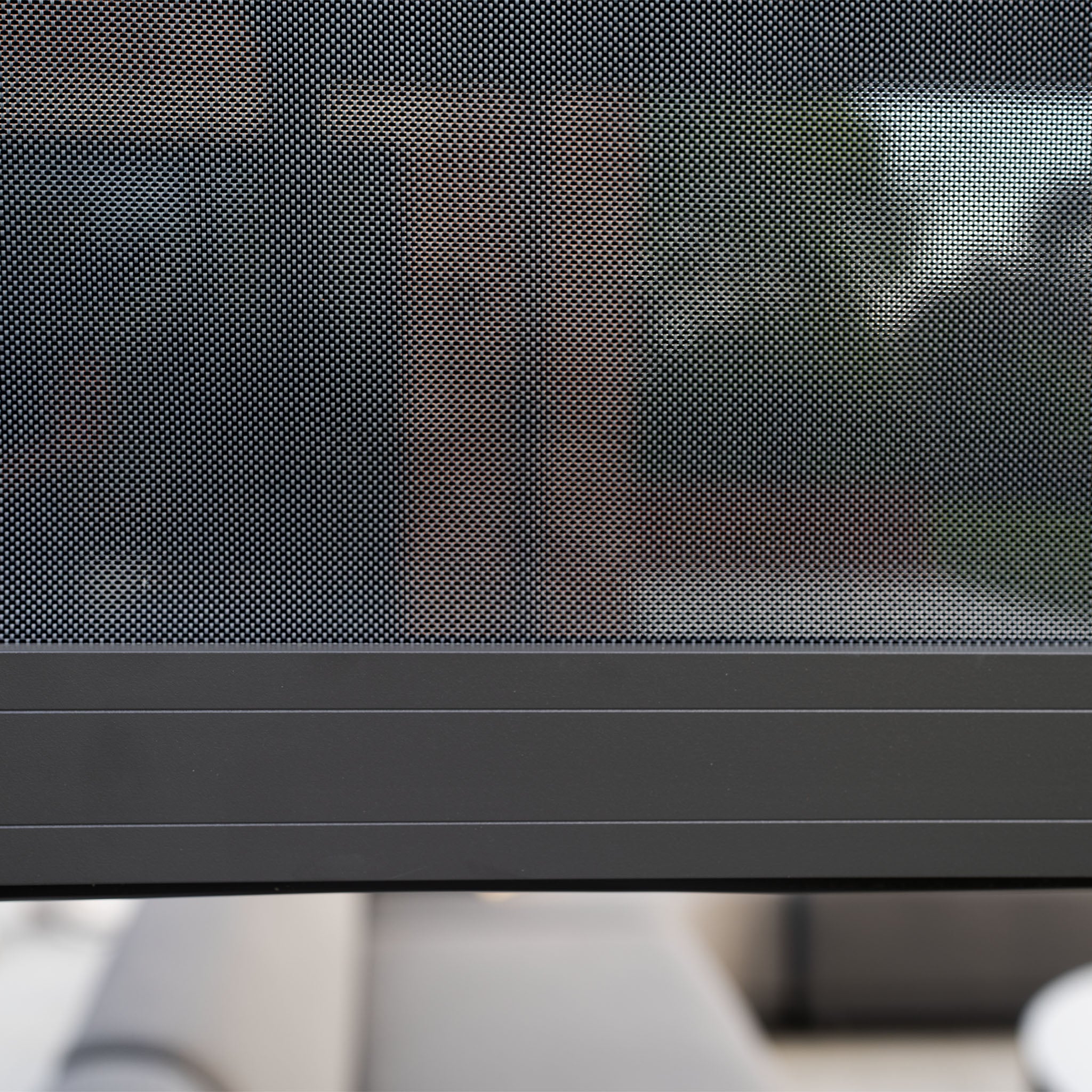 PergoSTET Deluxe 3m x 6m Rectangular Pergola with Motorised LED Louvres and 4 Manual Side Blinds in Grey