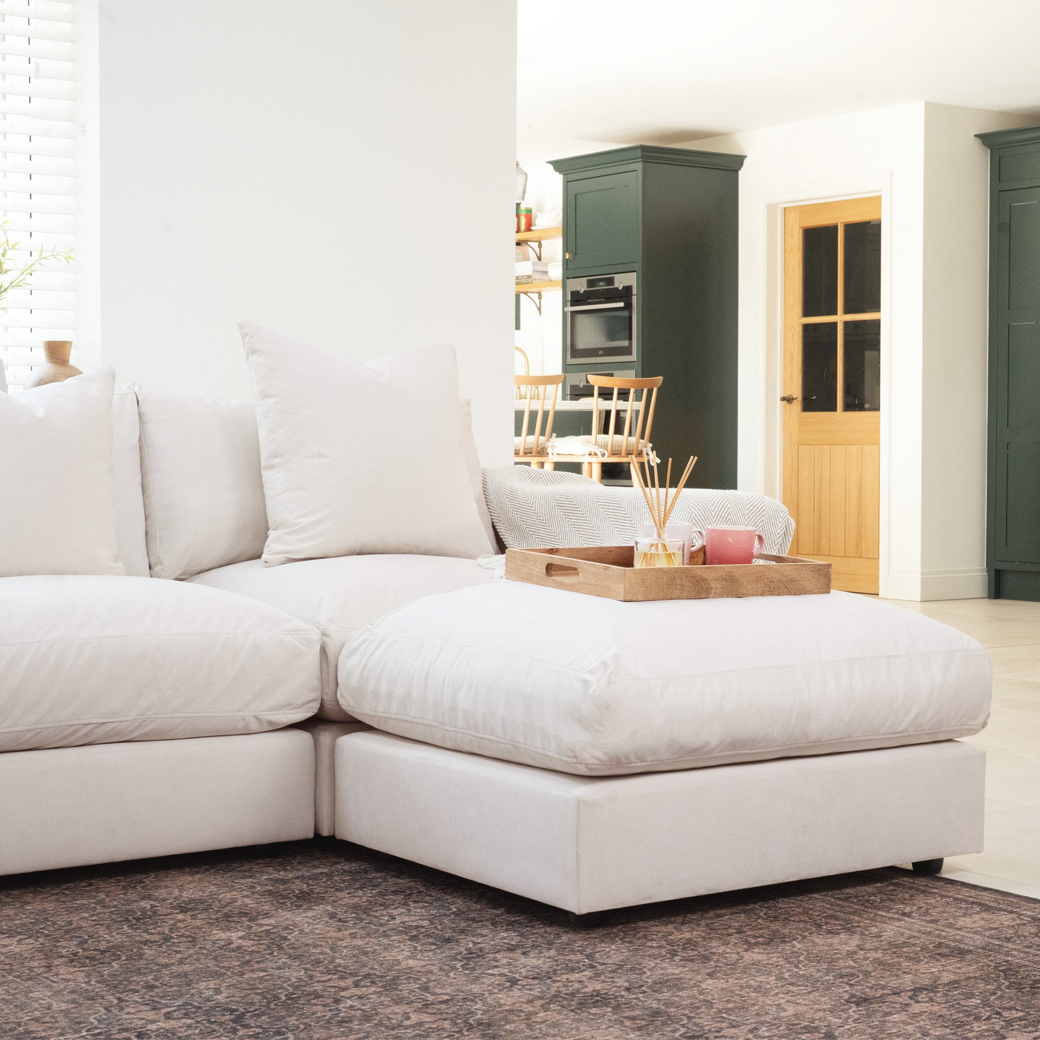 Hampshire Modular 4 Seat Sofa in Ivory