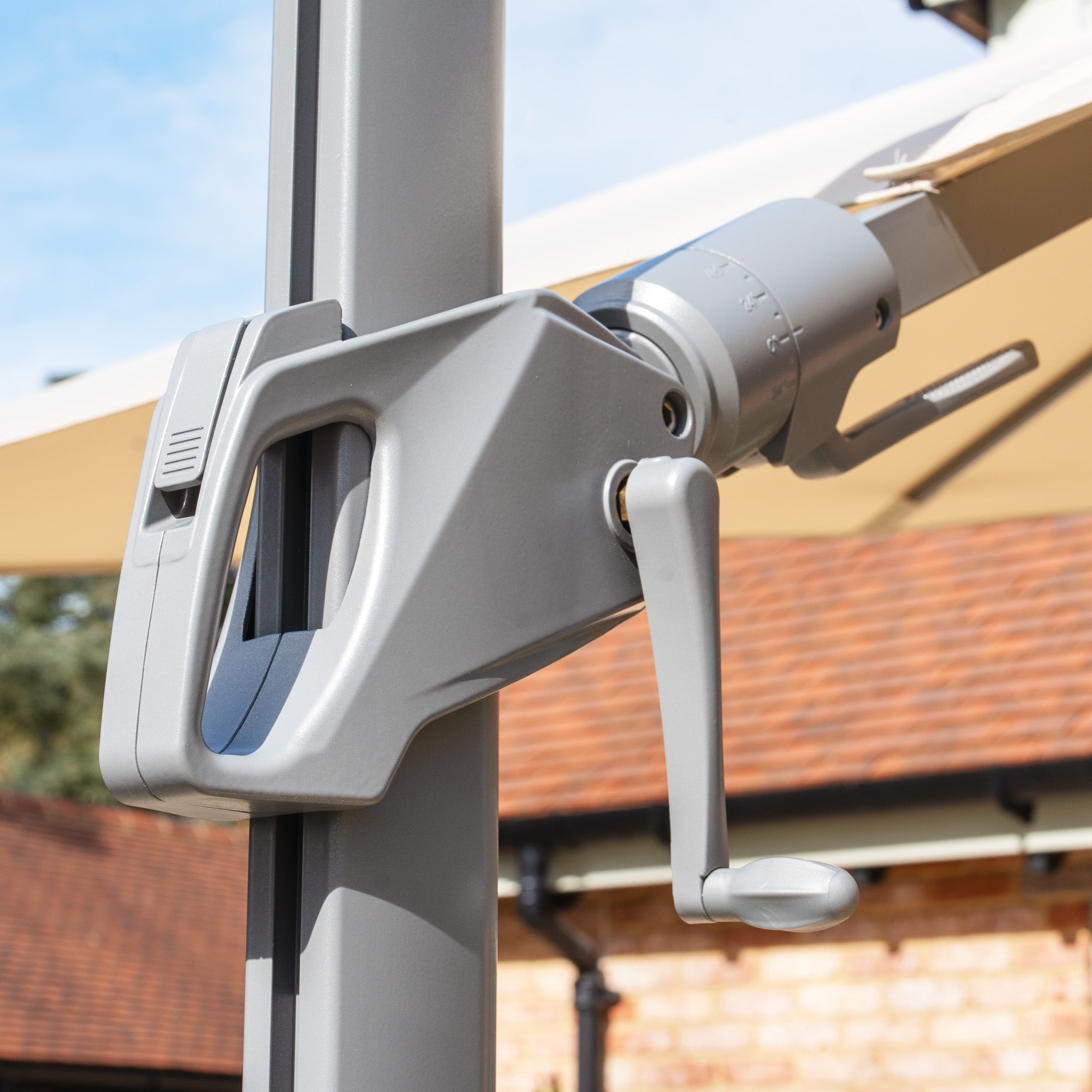 Hera 3m x 2m Rectangular Cantilever Parasol with LED Lighting in Beige