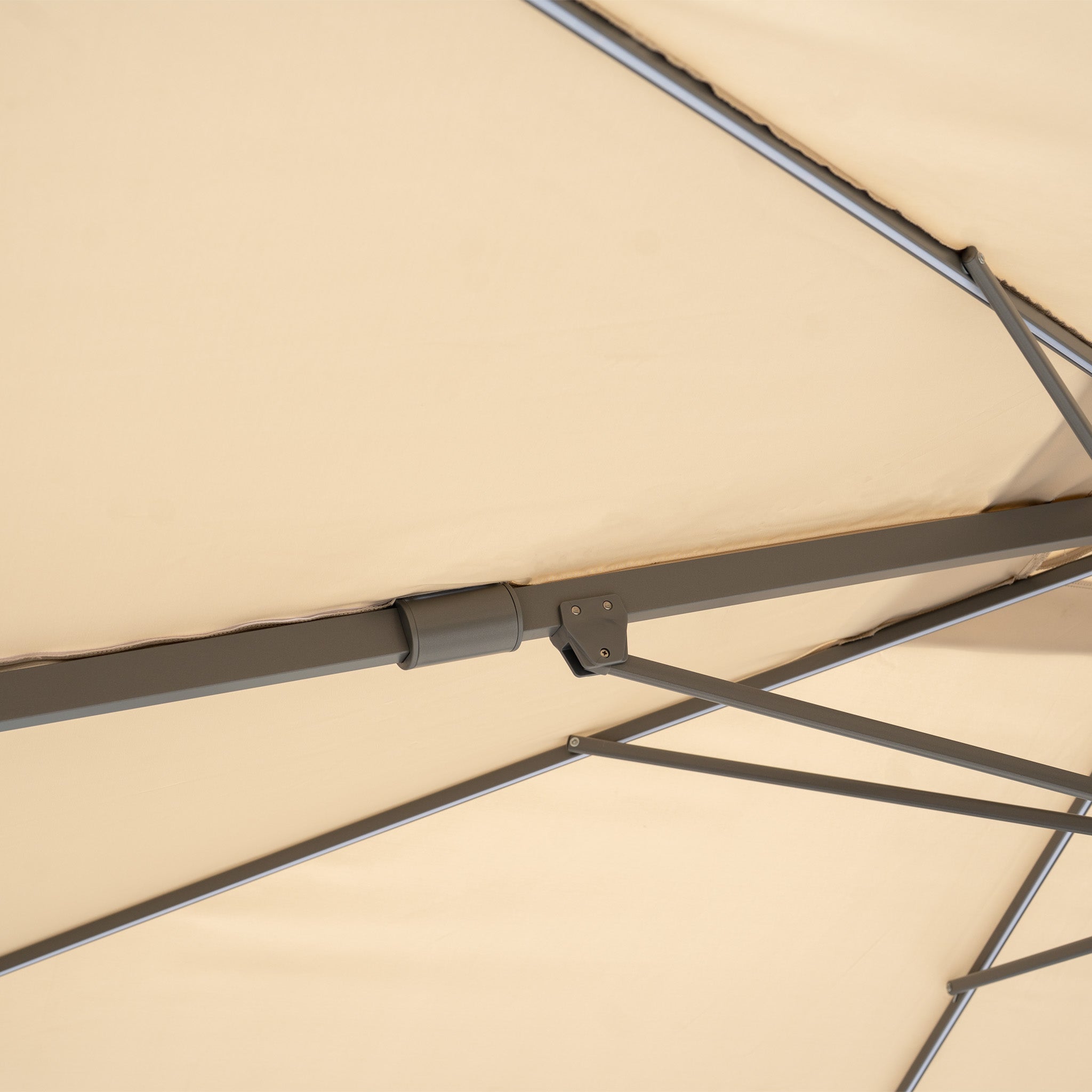Hera 3m x 2m Rectangular Cantilever Parasol with LED Lighting in Beige