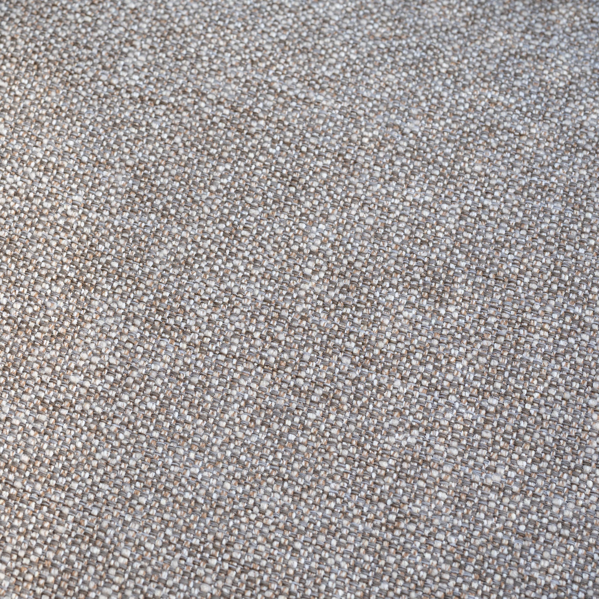 Close-up of a textured beige and white woven fabric with a subtle grid-like pattern, perfect for pairing with the Kalama 8 Seat Rope Dining Set featuring the Albatross Extending Table in Oatmeal.