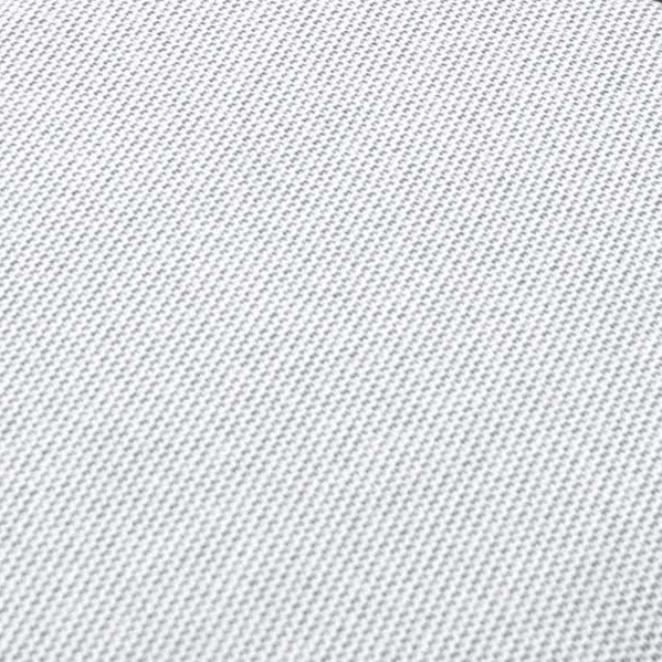 Close-up of the Oyster Grey Luna Armchair's white, textured outdoor fabric with a subtle, repeating diamond pattern.