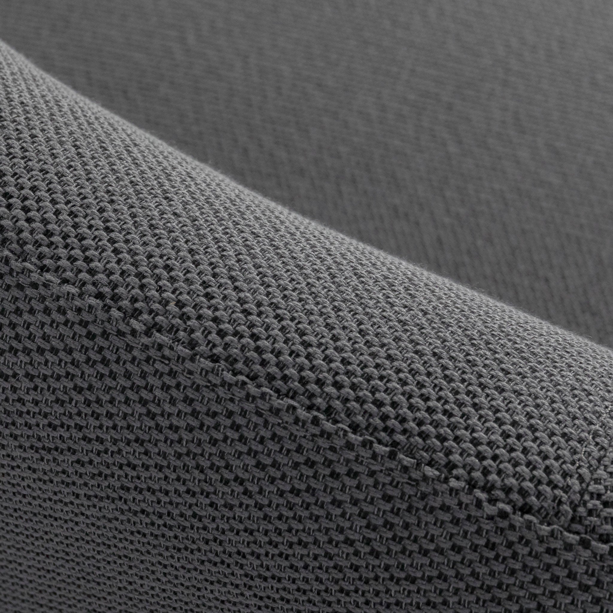 Close-up of the Luna Outdoor Fabric in grey, showcasing the weave and detailed stitching of what appears to be upholstered furniture from the Lifestyle Suite with 4 Sofas.
