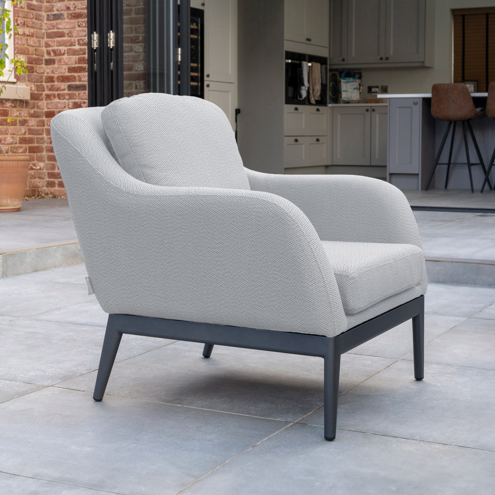 Luna Armchair in Oyster Grey