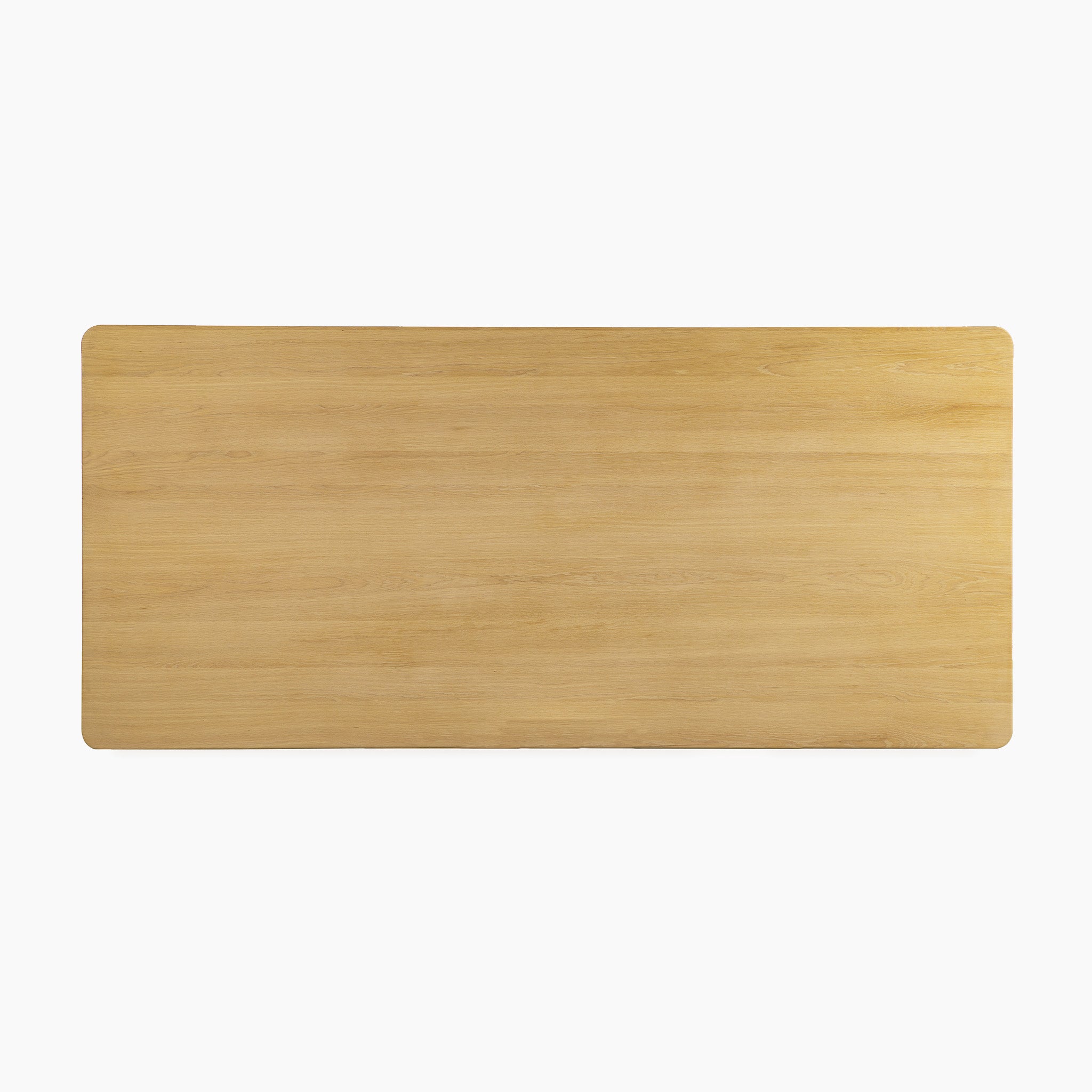 Rectangular solid light oak tabletop with beautiful wood grain, shown from above on a white background—ideal for the Marlow 8 Seat Dining Set with Wooden Benches in Light Oak.