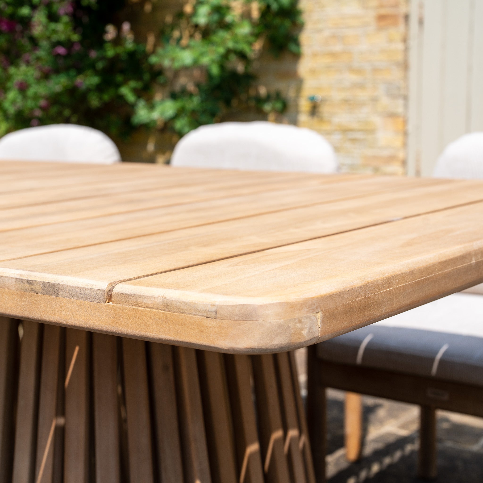 Paia 8 Seat Rectangular Dining Set in Linen (Ex Display)