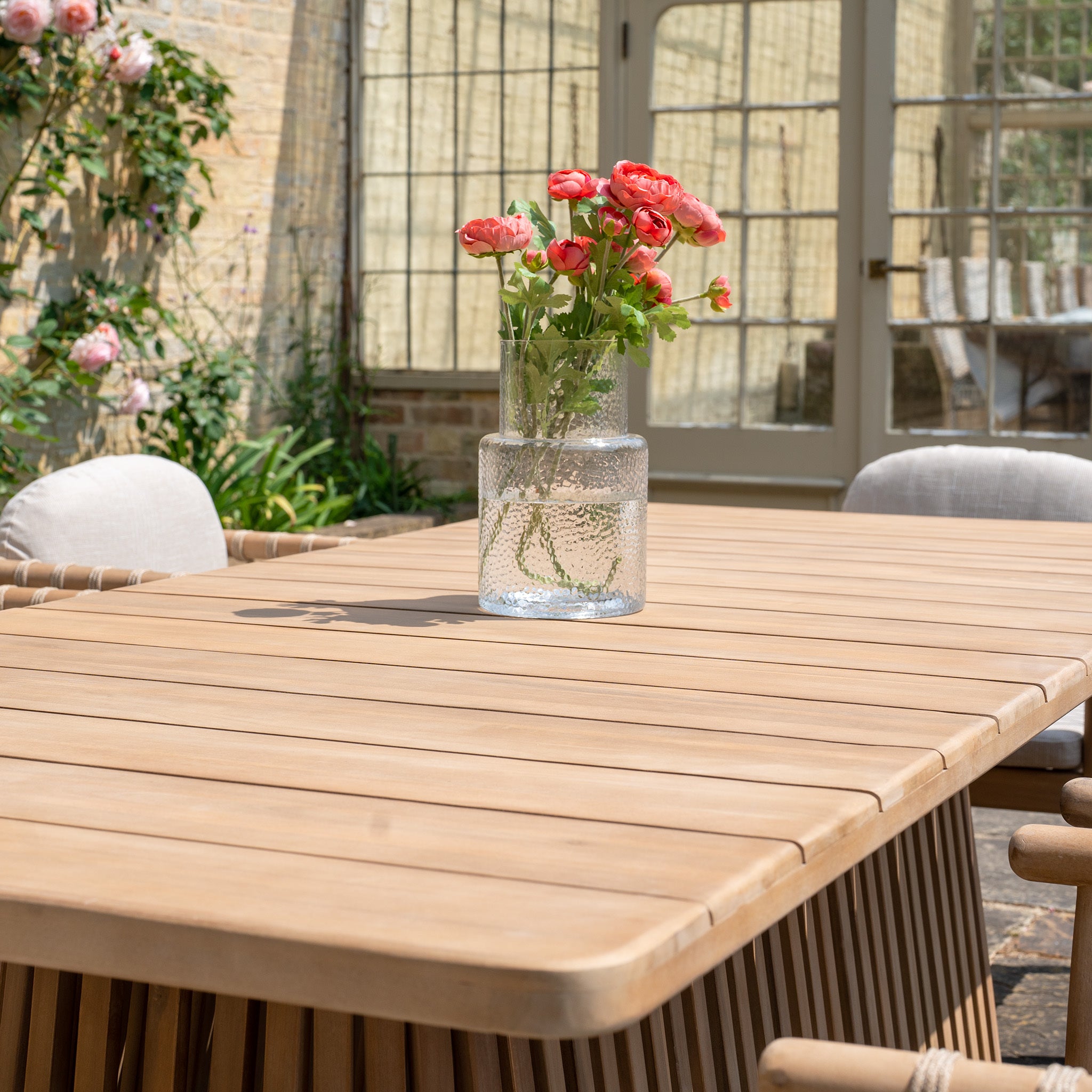 Paia 8 Seat Rectangular Dining Set in Linen (Ex Display)